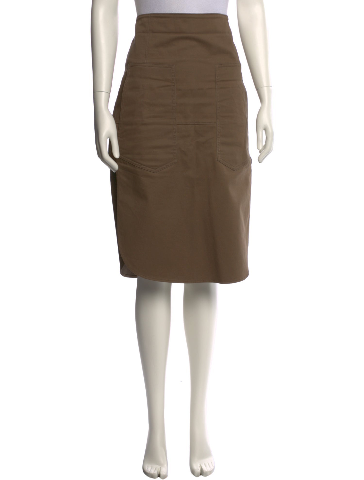 Tibi Cutout Accent Knee-Length Skirt