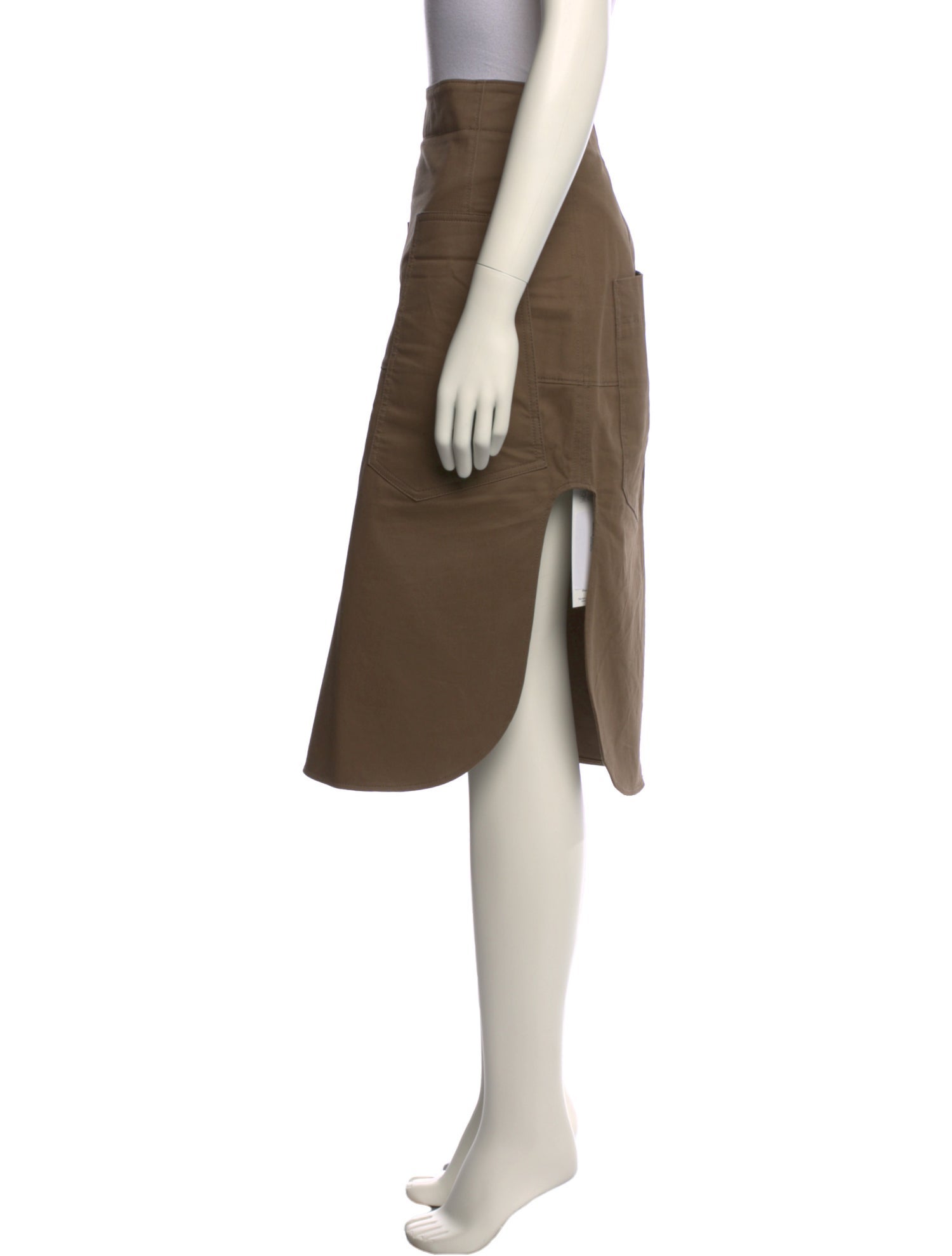 Tibi Cutout Accent Knee-Length Skirt