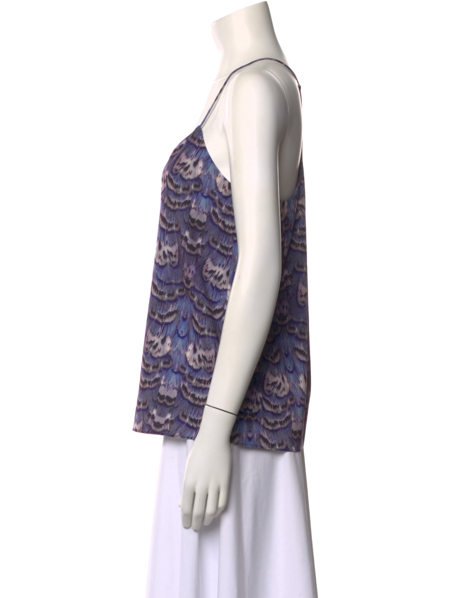 Tibi Printed V-Neck Top