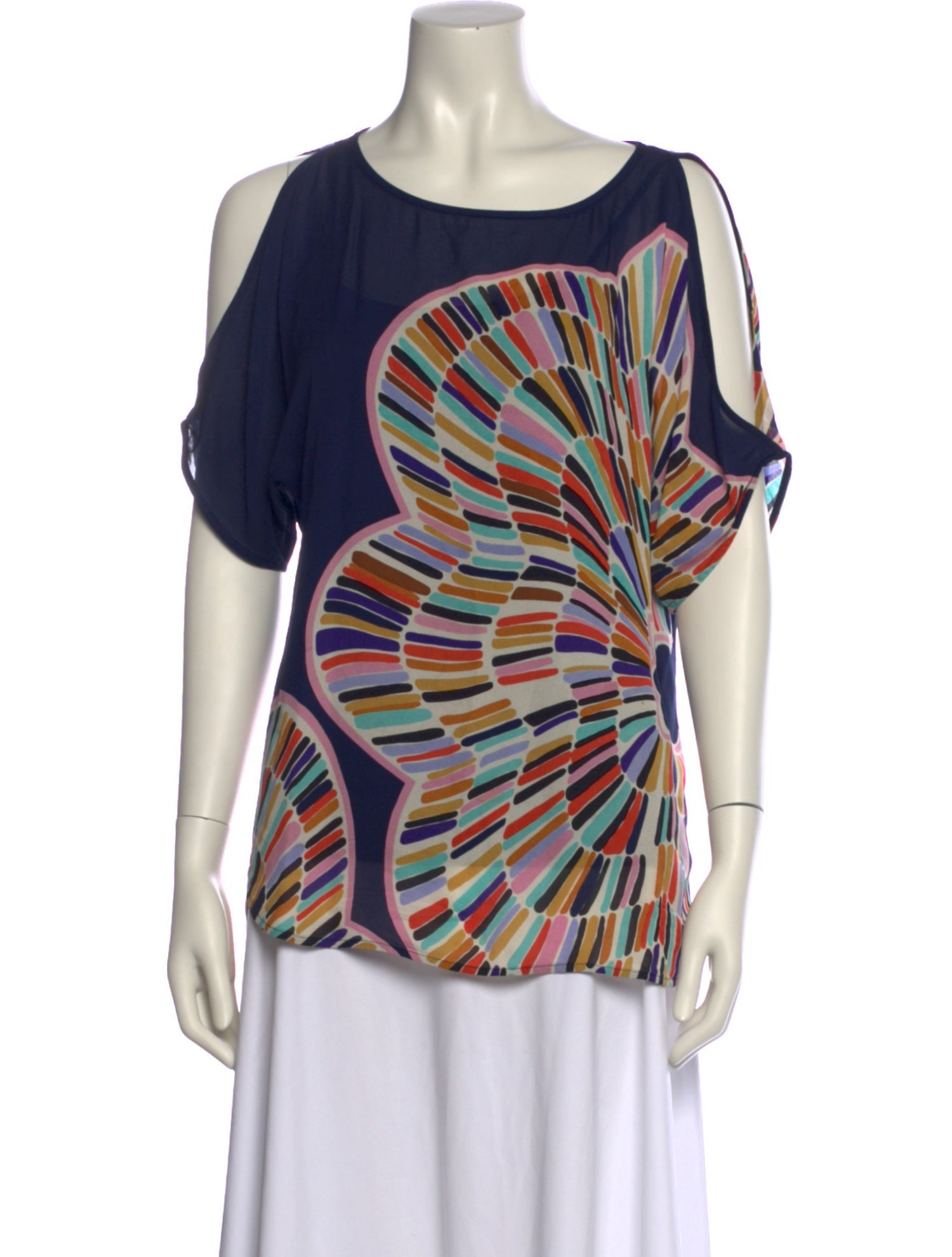 Tibi Silk Printed T-Shirt