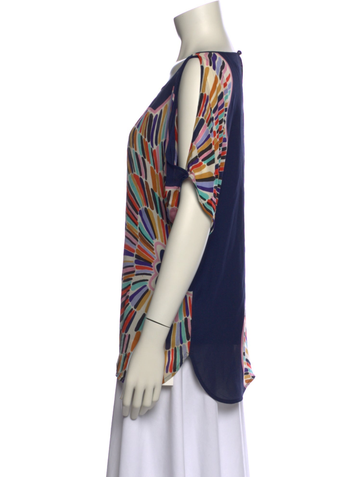 Tibi Silk Printed T-Shirt