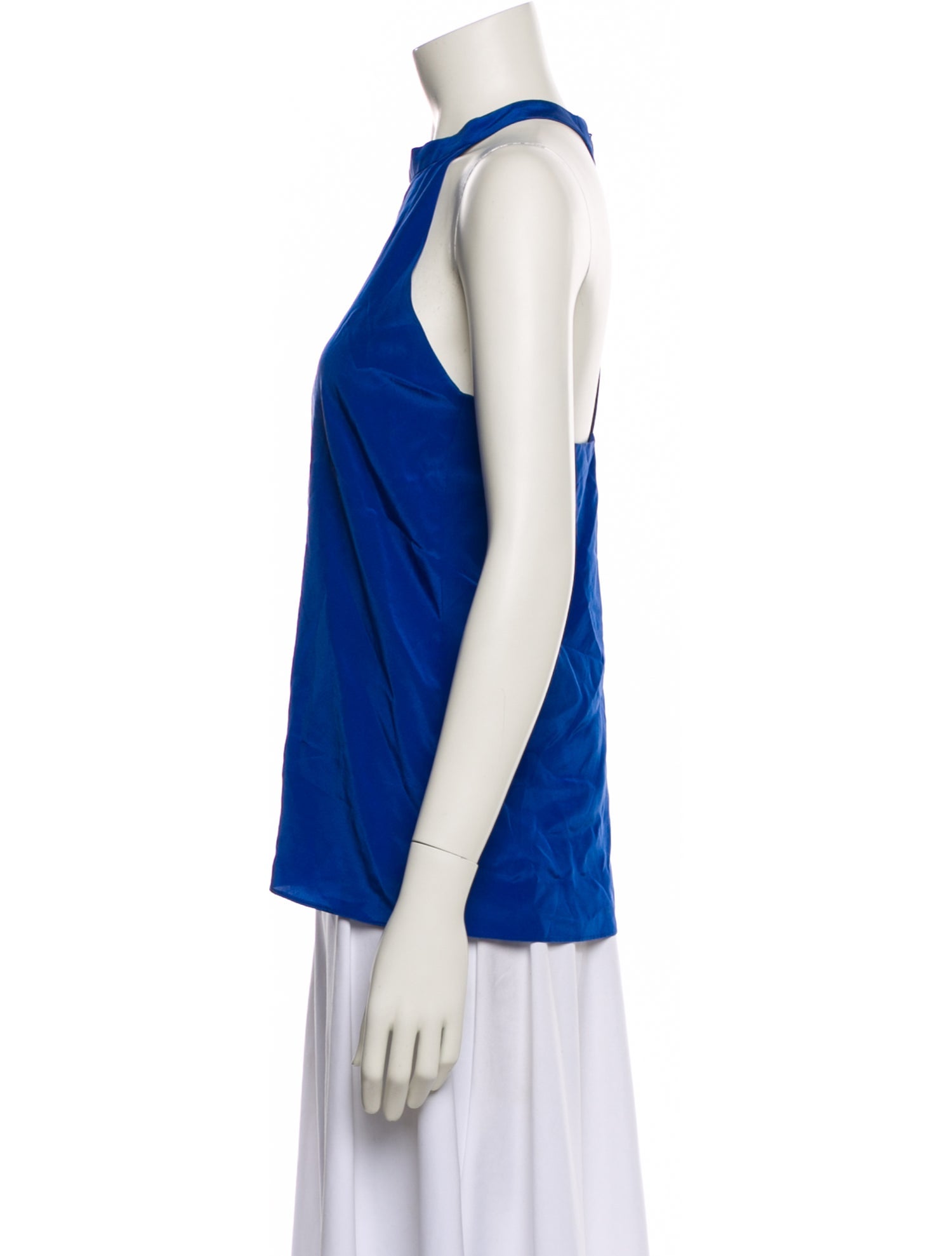 Tibi Silk Crew Neck Blouse