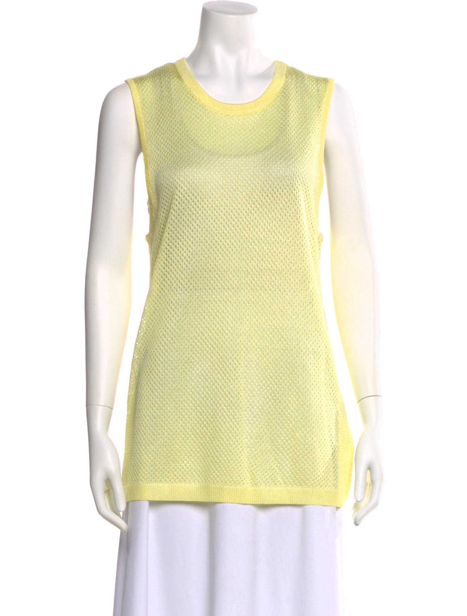 Tibi Scoop Neck Sleeveless Top