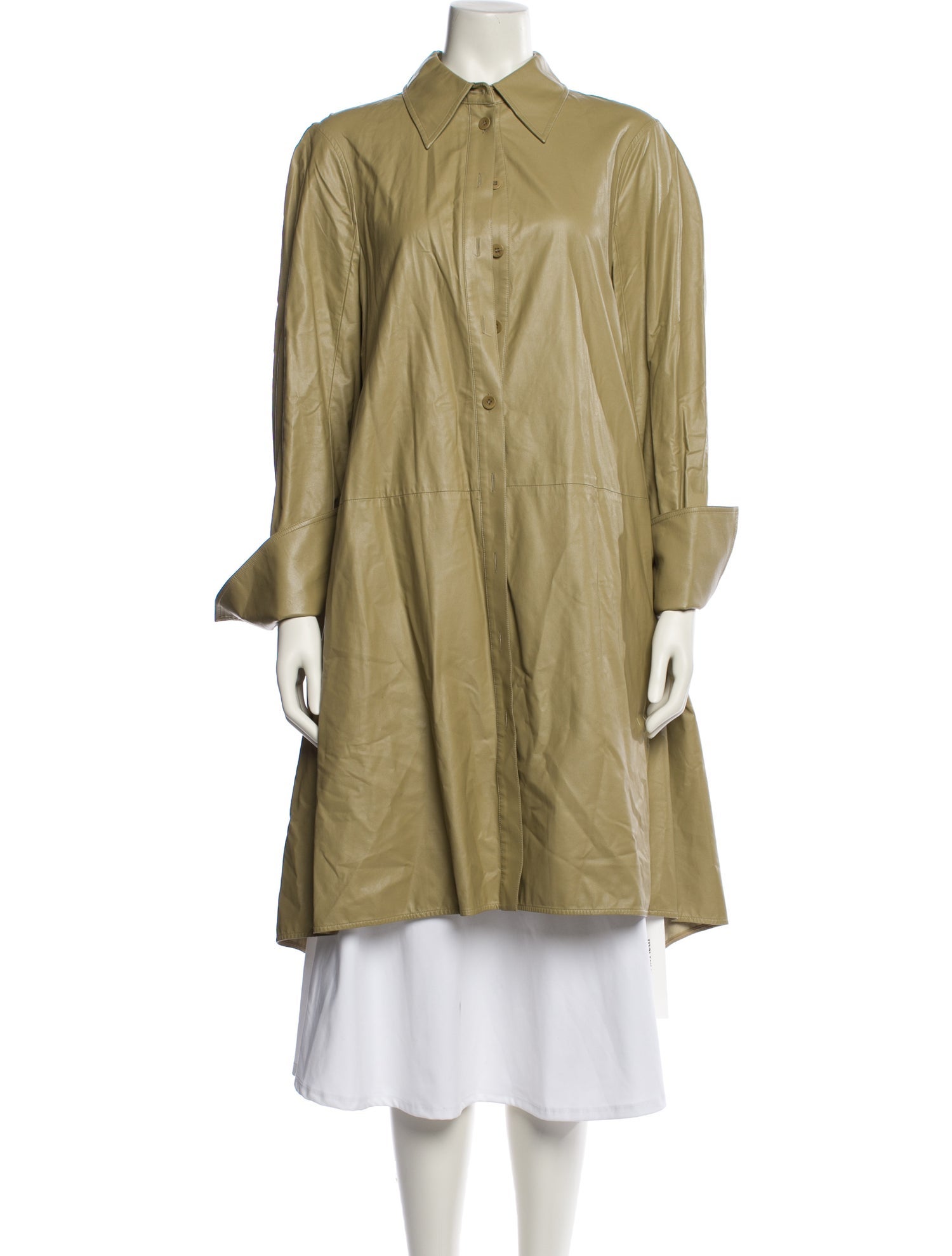 Tibi Faux Leather Coat