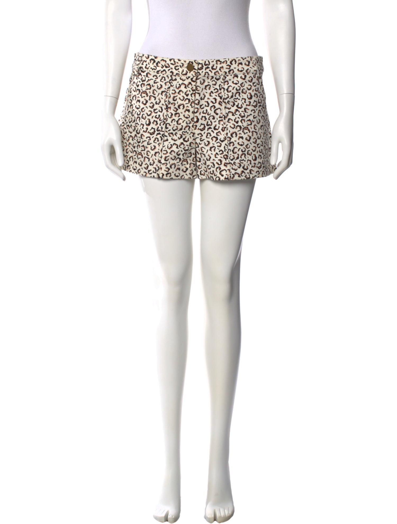 Tibi Printed Mini Shorts