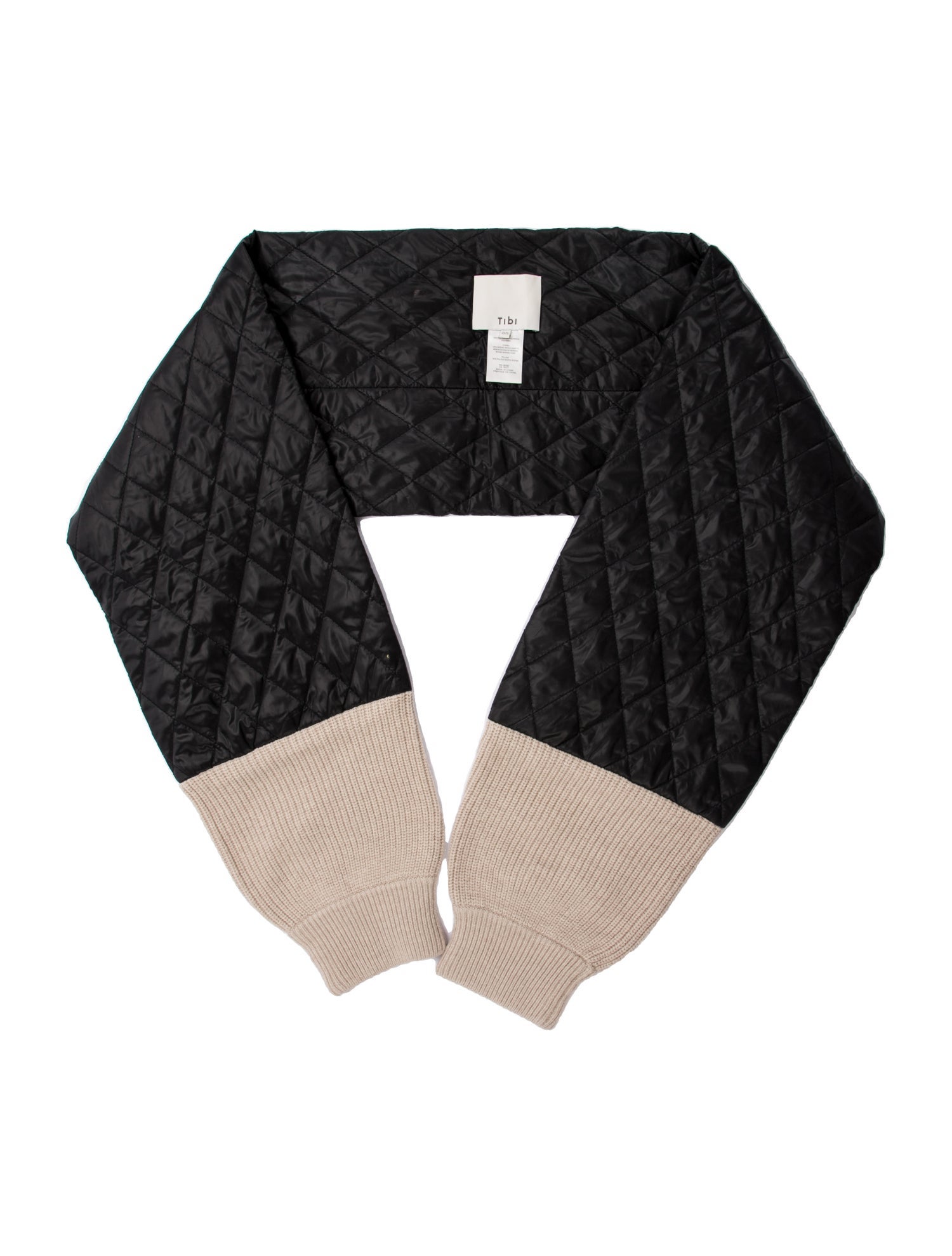 Tibi Nylon Colorblock Pattern Scarf