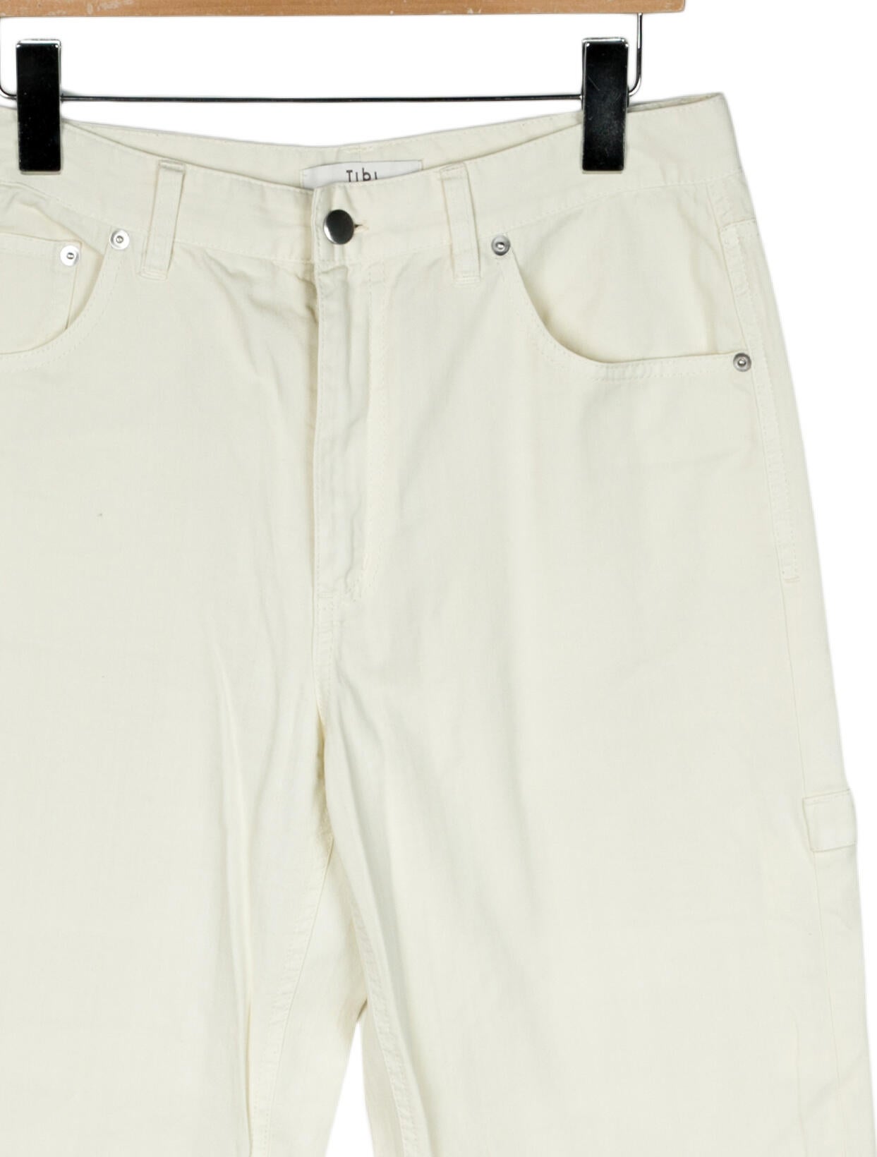 Tibi High-Rise Straight Leg Jeans