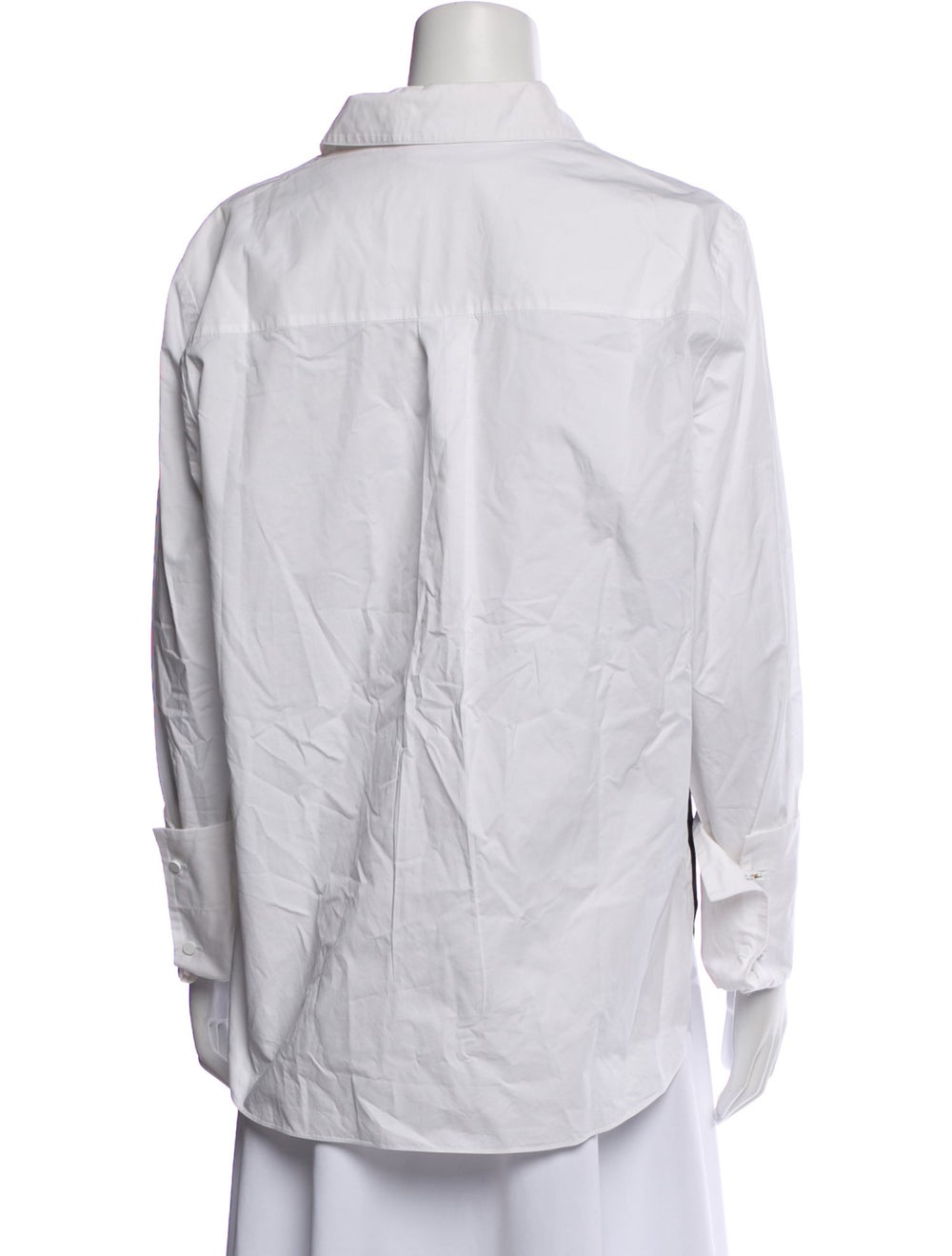 Tibi Colorblock Pattern Long Sleeve Button-Up Top - image 3