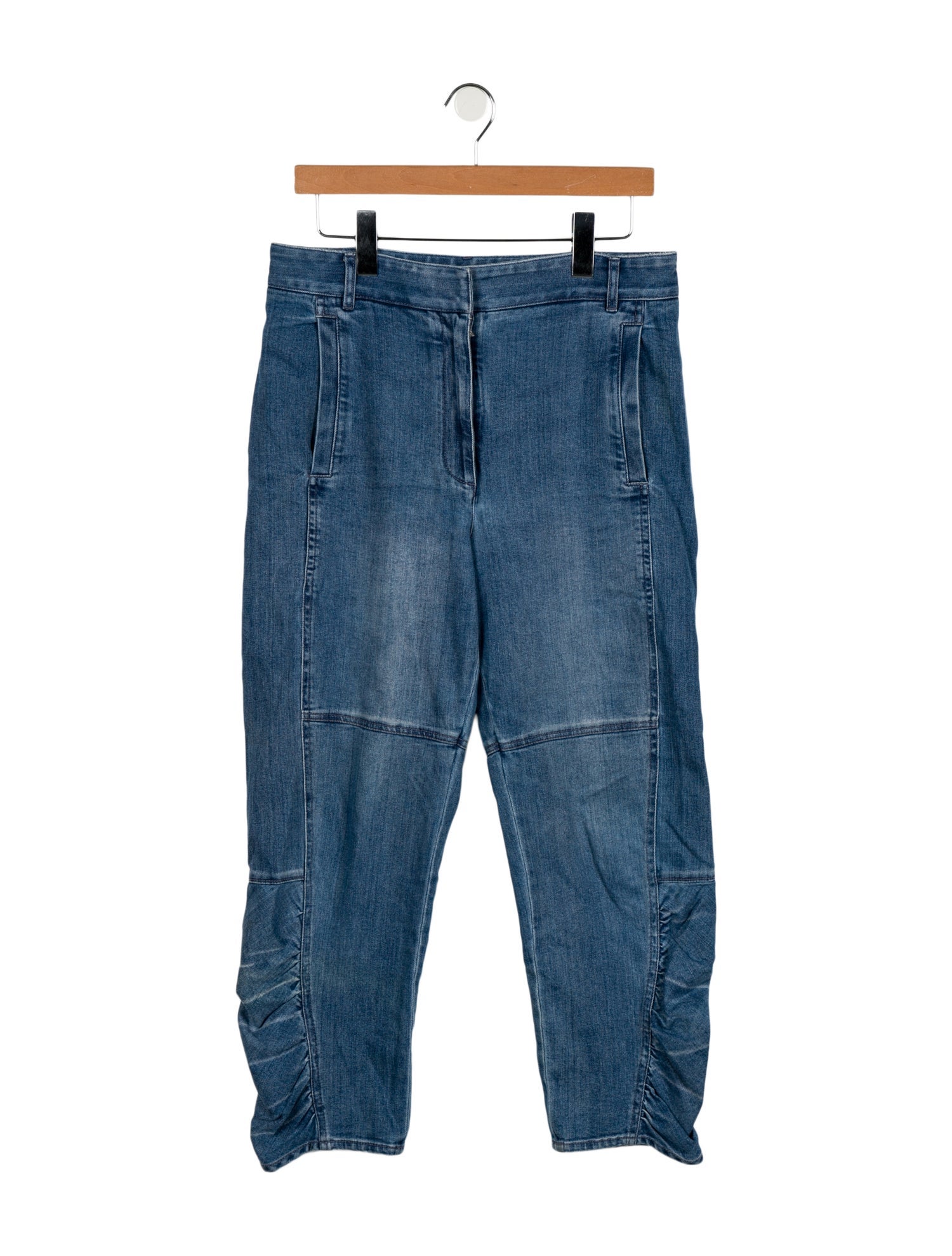 Tibi High-Rise Straight Leg Jeans