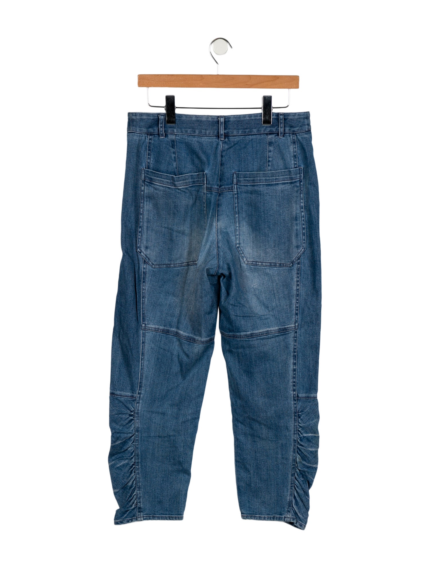 Tibi High-Rise Straight Leg Jeans