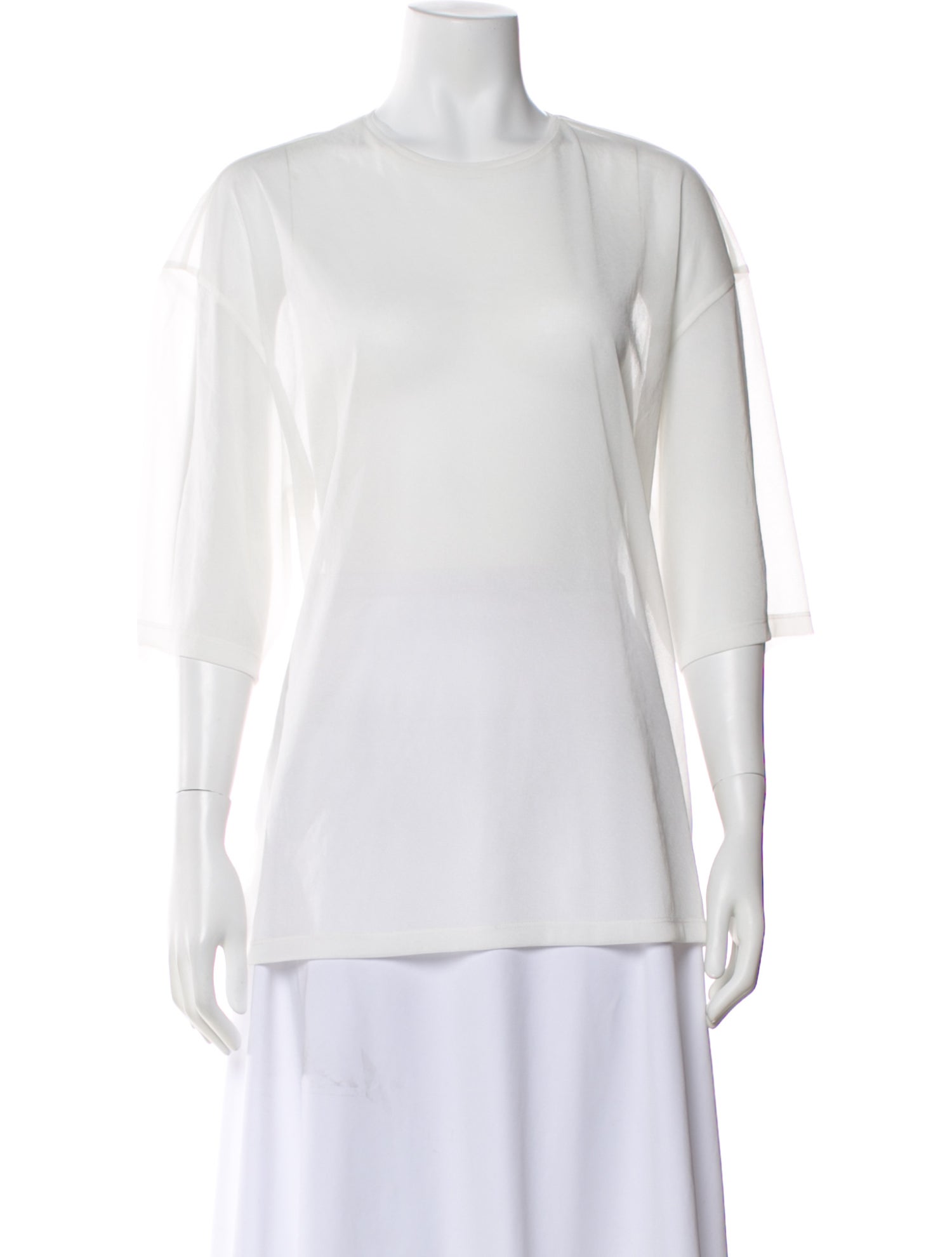 Tibi Crew Neck Short Sleeve T-Shirt