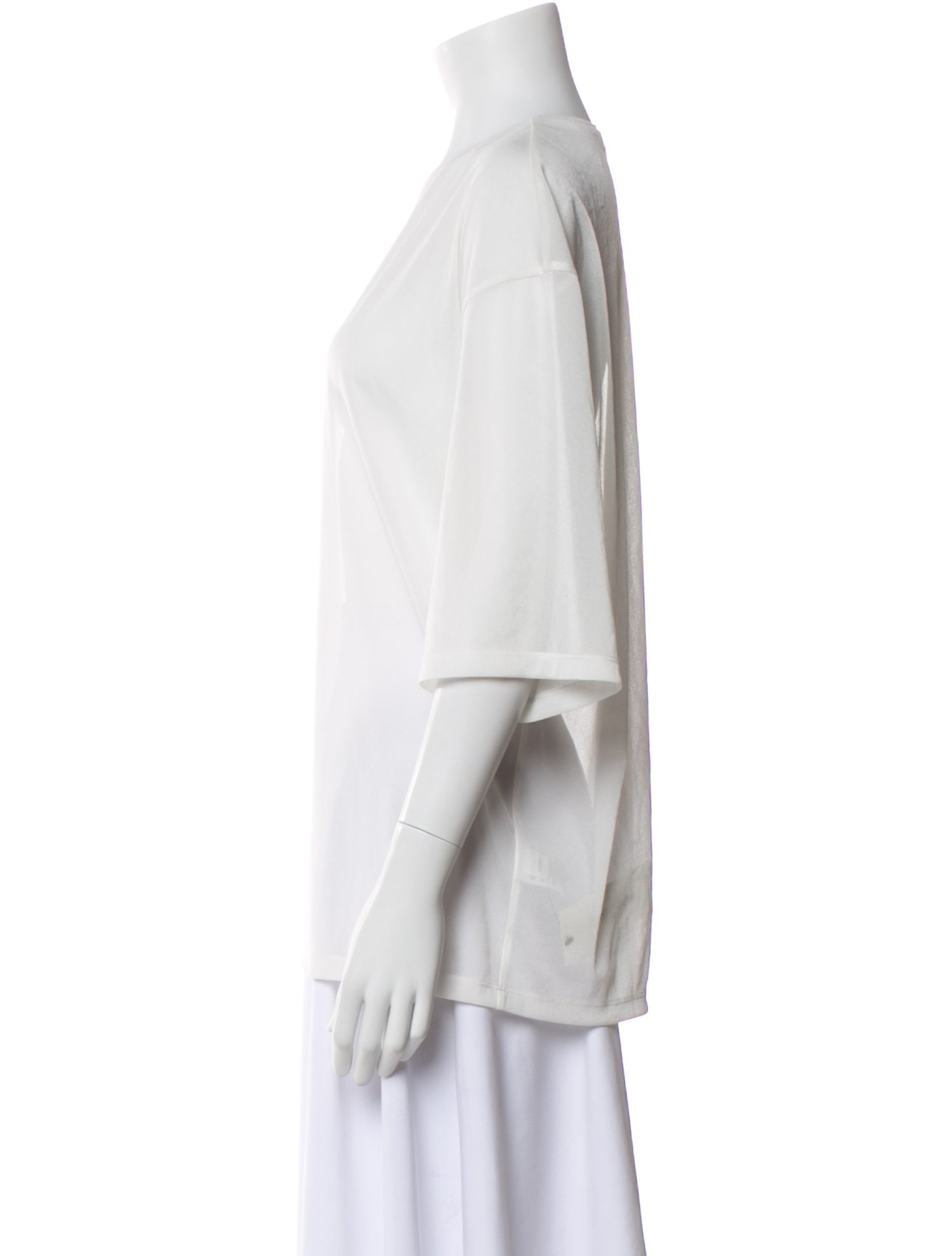 Tibi Crew Neck Short Sleeve T-Shirt