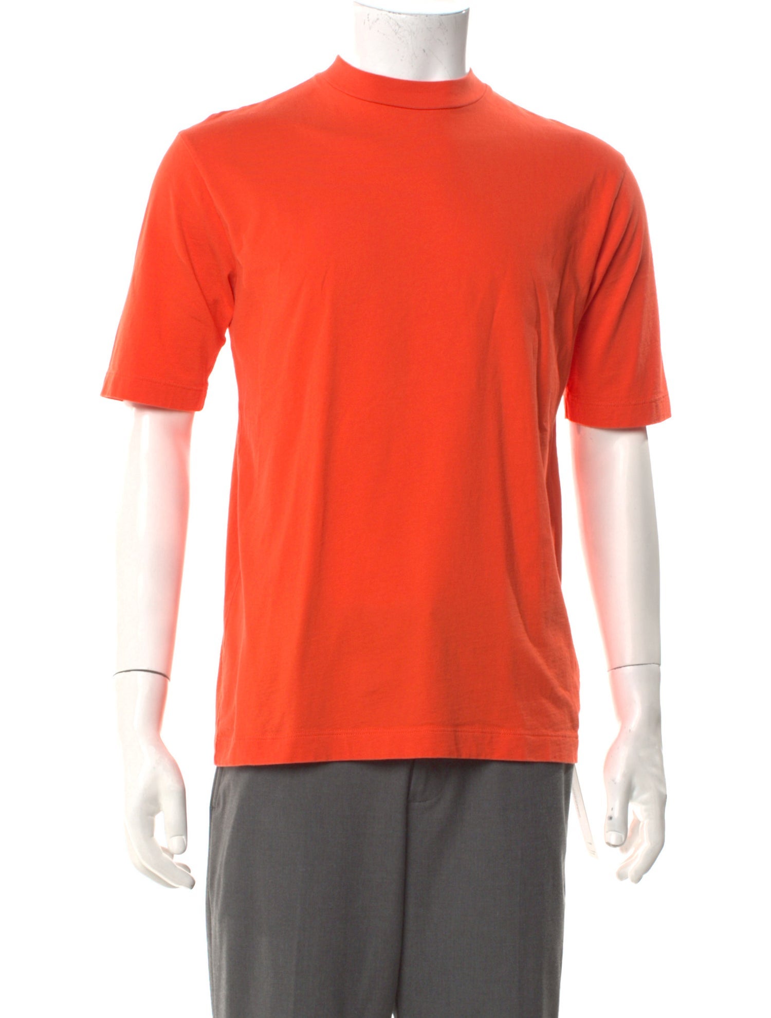 Tibi Mock Neck Short Sleeve T-Shirt