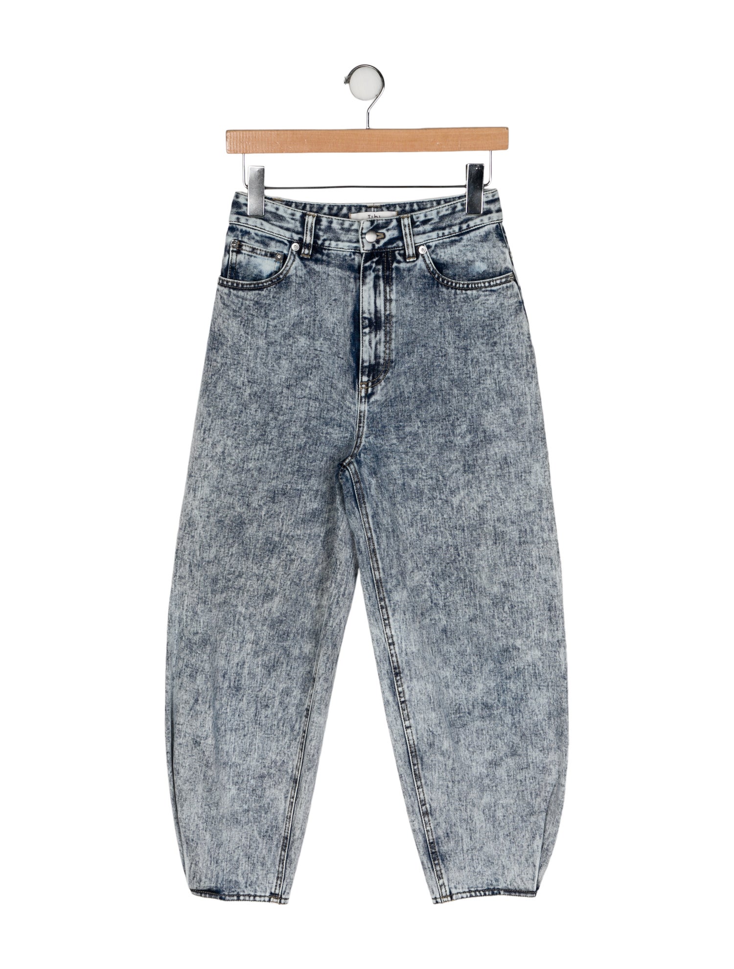 Tibi High-Rise Straight Leg Jeans