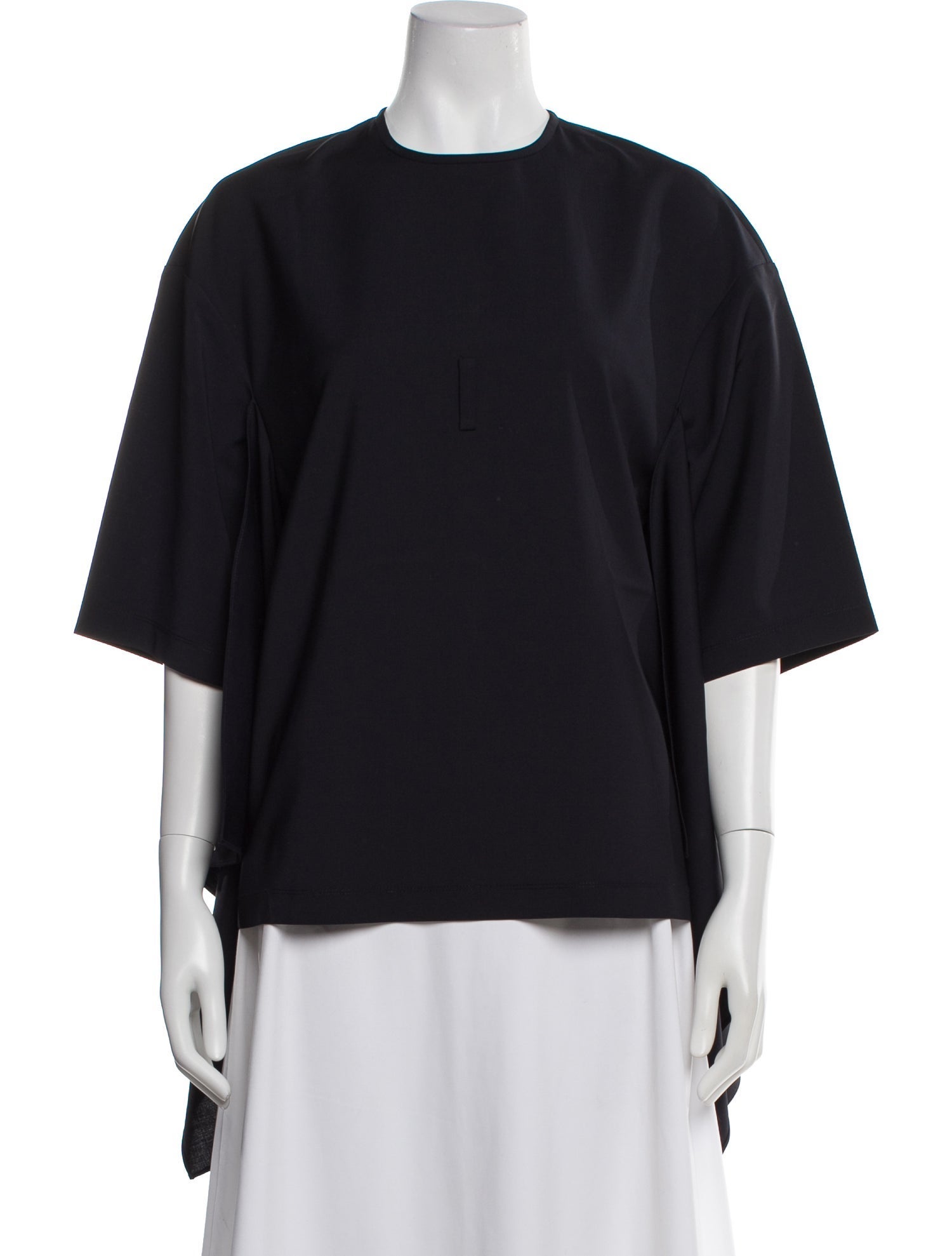 Tibi Crew Neck Short Sleeve Top