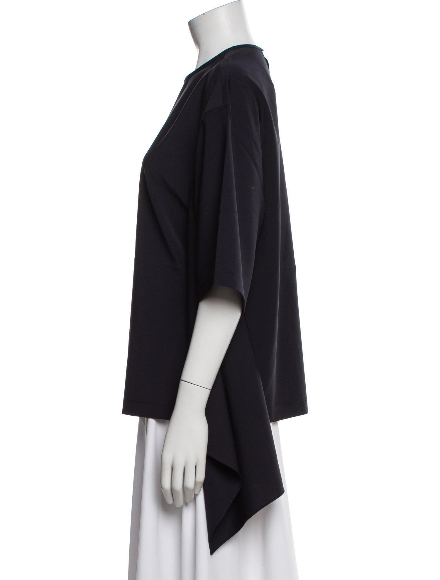 Tibi Crew Neck Short Sleeve Top