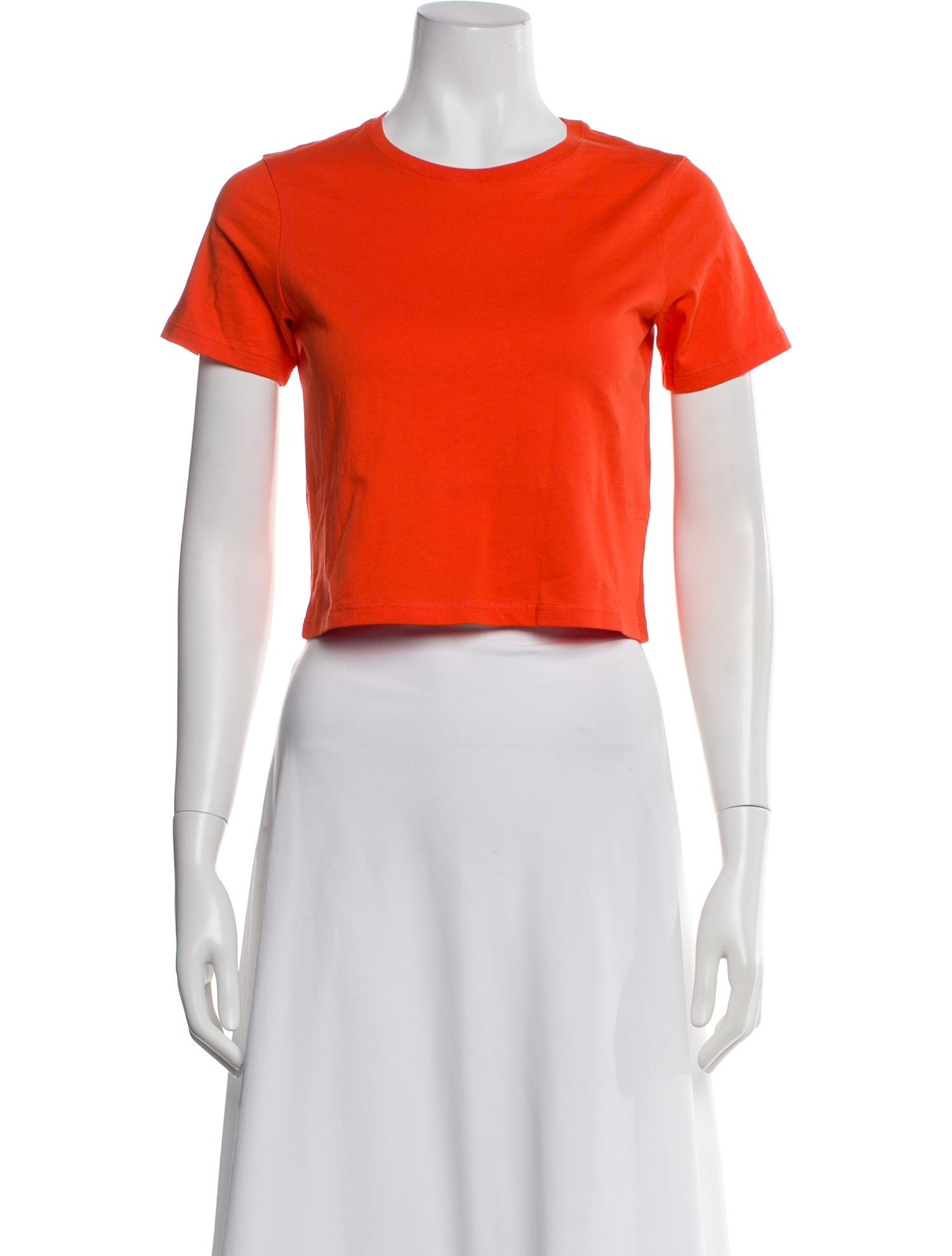 Tibi Crew Neck Short Sleeve Crop Top w/ Tags
