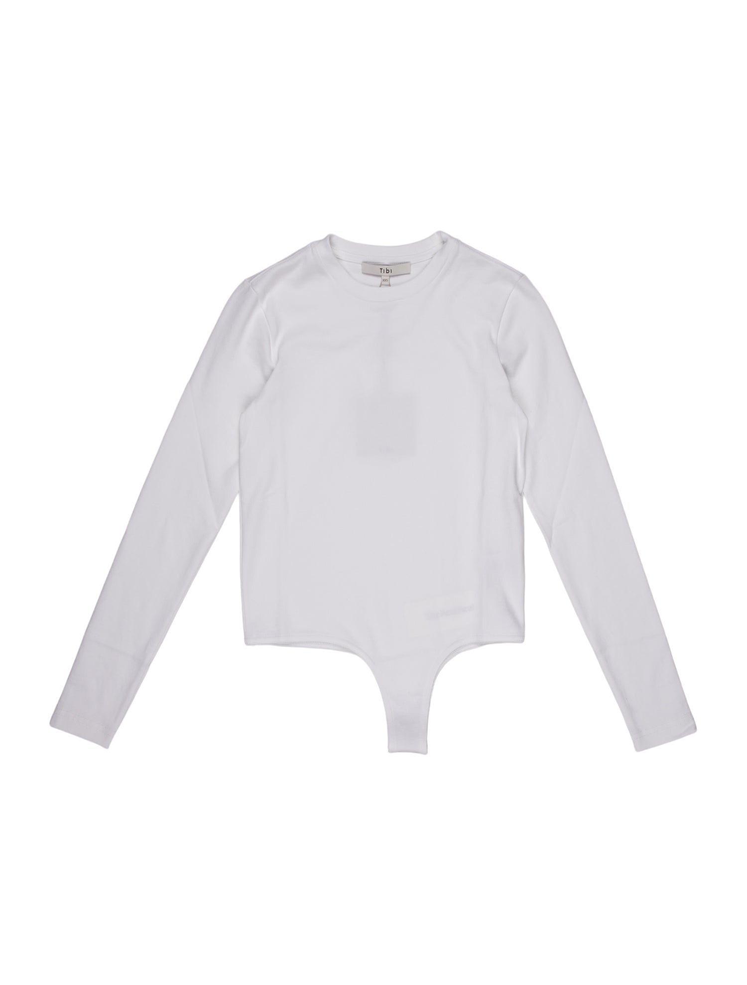 Tibi Crew Neck Long Sleeve Bodysuit