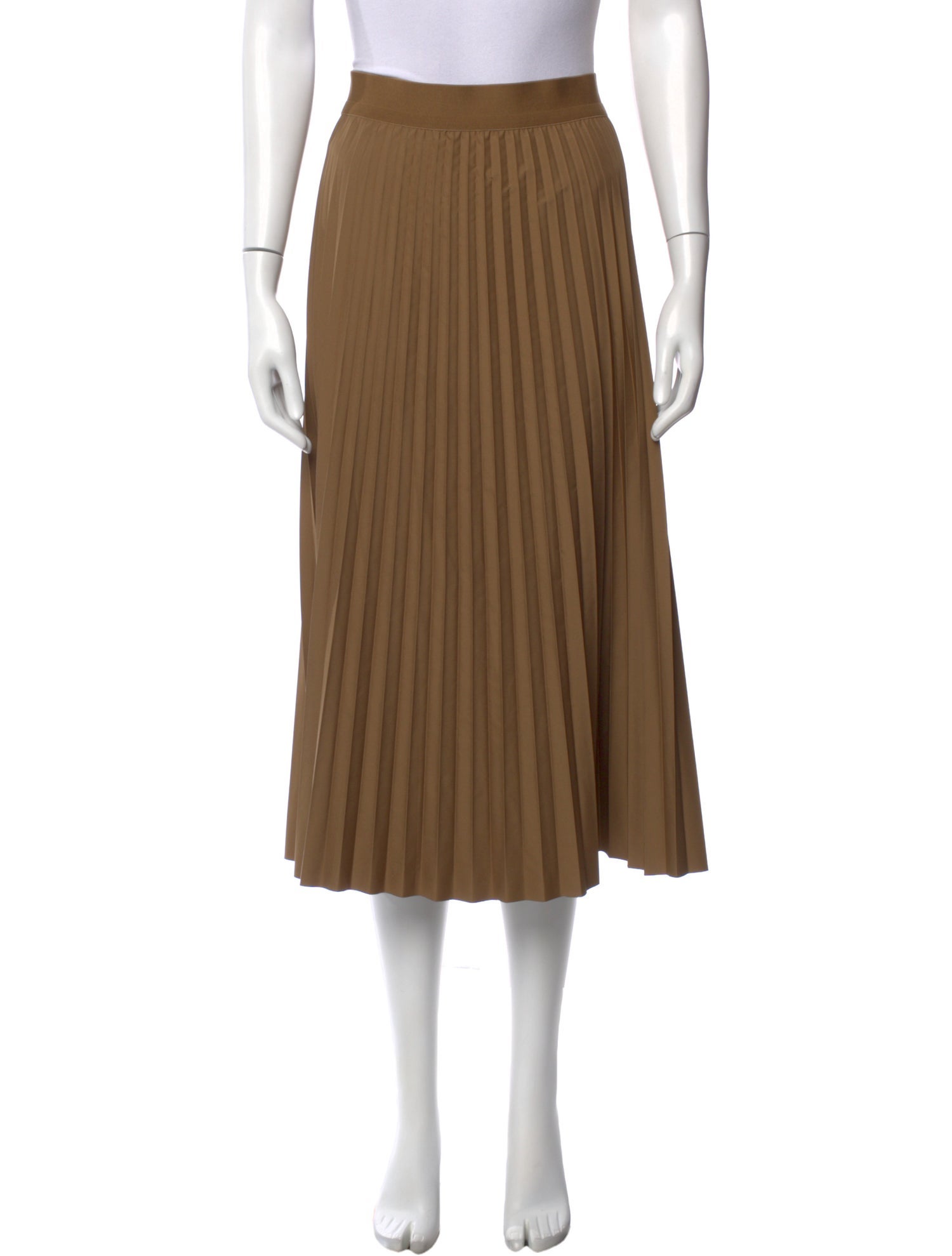 Tibi Pleated Accents Midi Length Skirt
