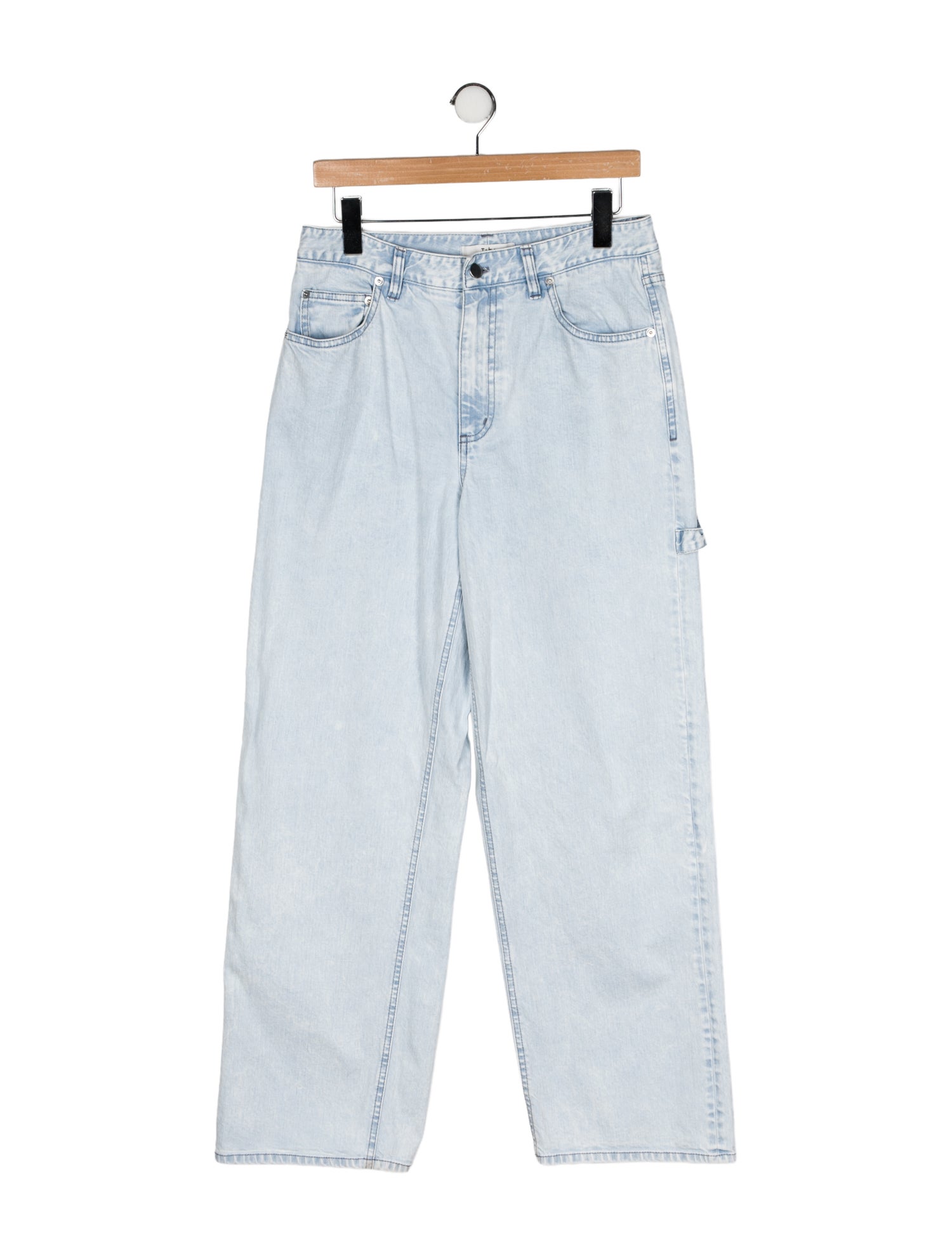 Tibi Mid-Rise Wide Leg Jeans