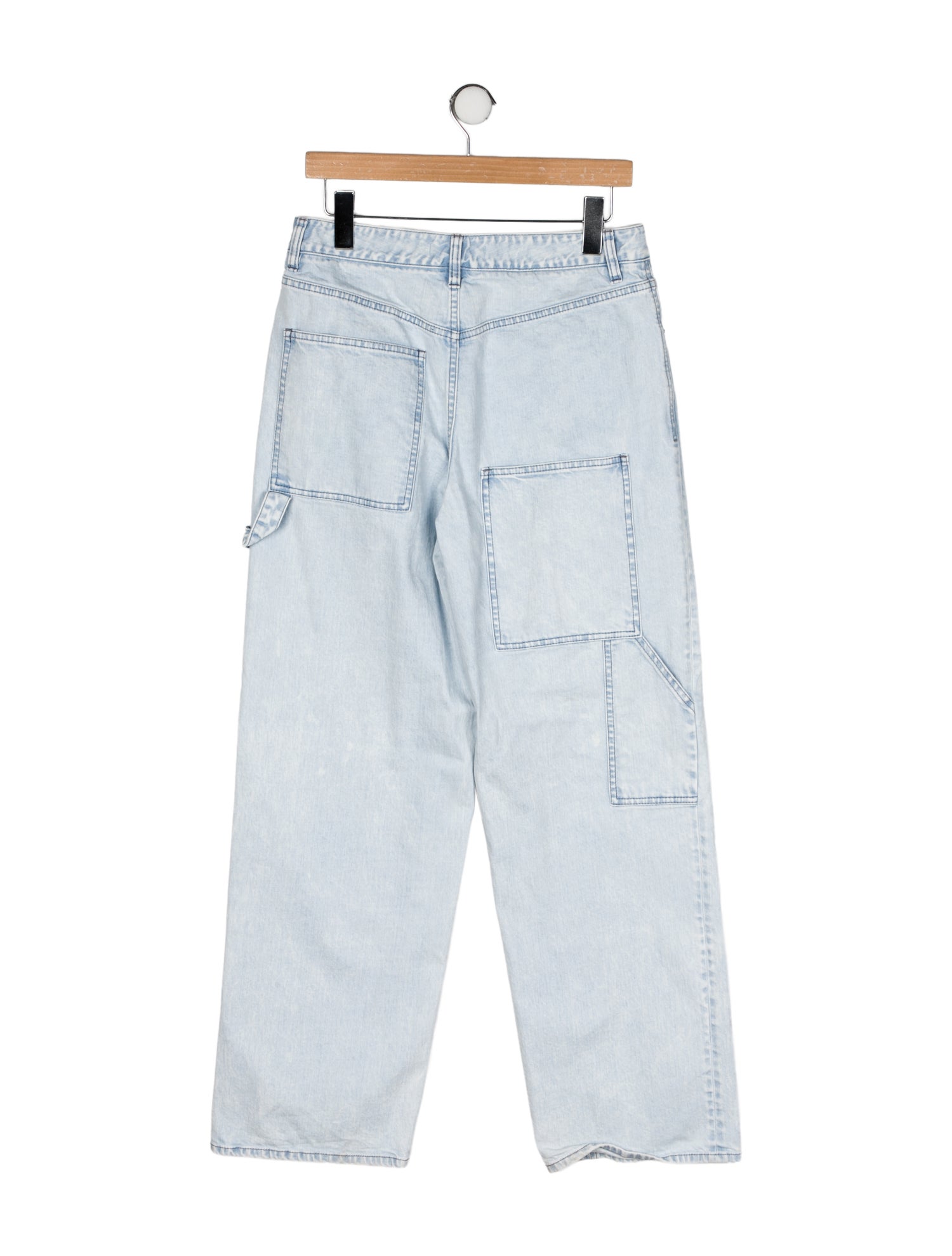 Tibi Mid-Rise Wide Leg Jeans
