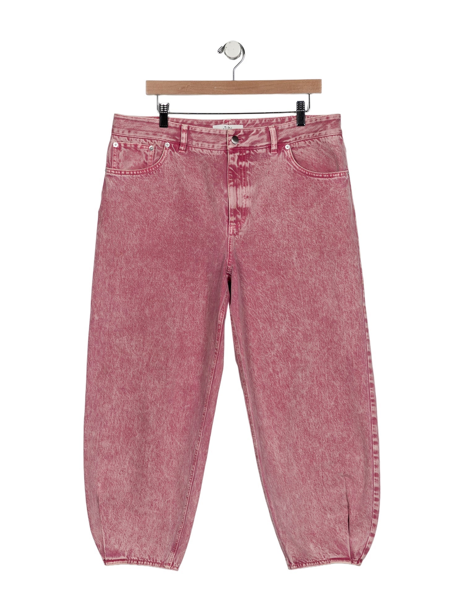 Tibi High-Rise Straight Leg Jeans