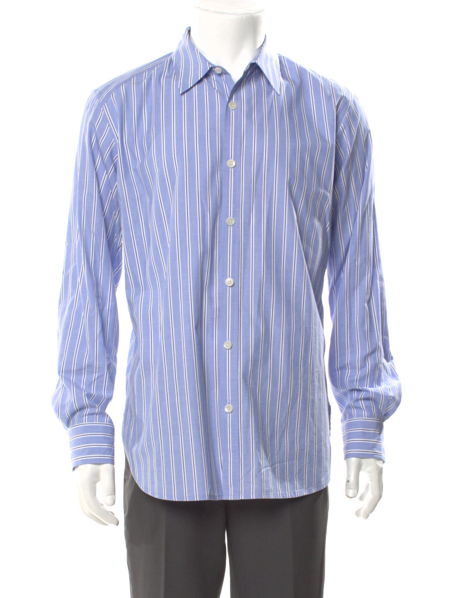 Tibi Striped Long Sleeve Shirt