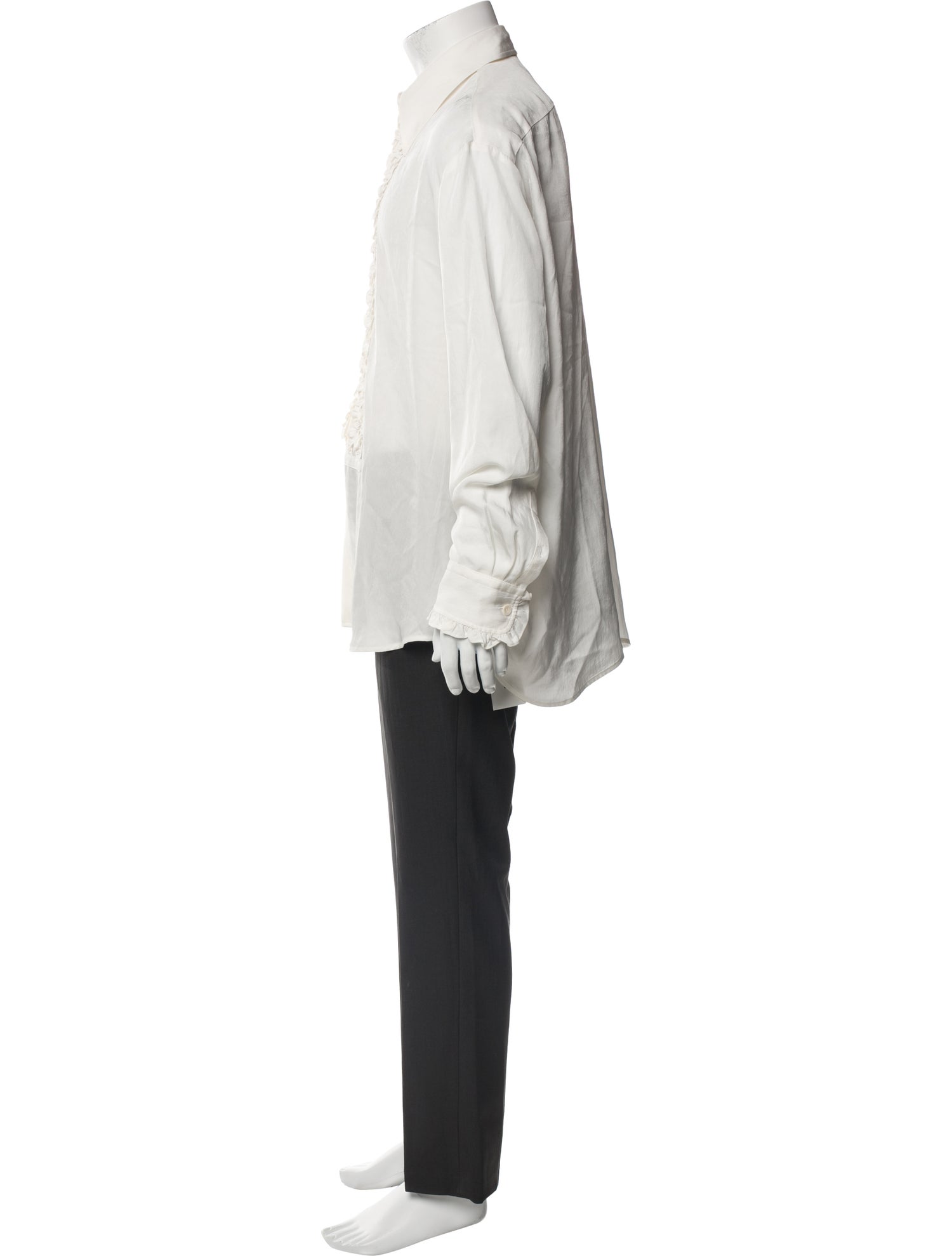 Tibi Long Sleeve Tuxedo Shirt