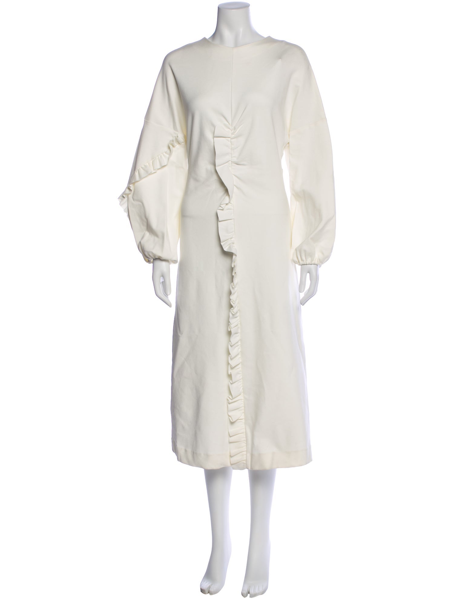 Tibi Crew Neck Midi Length Dress