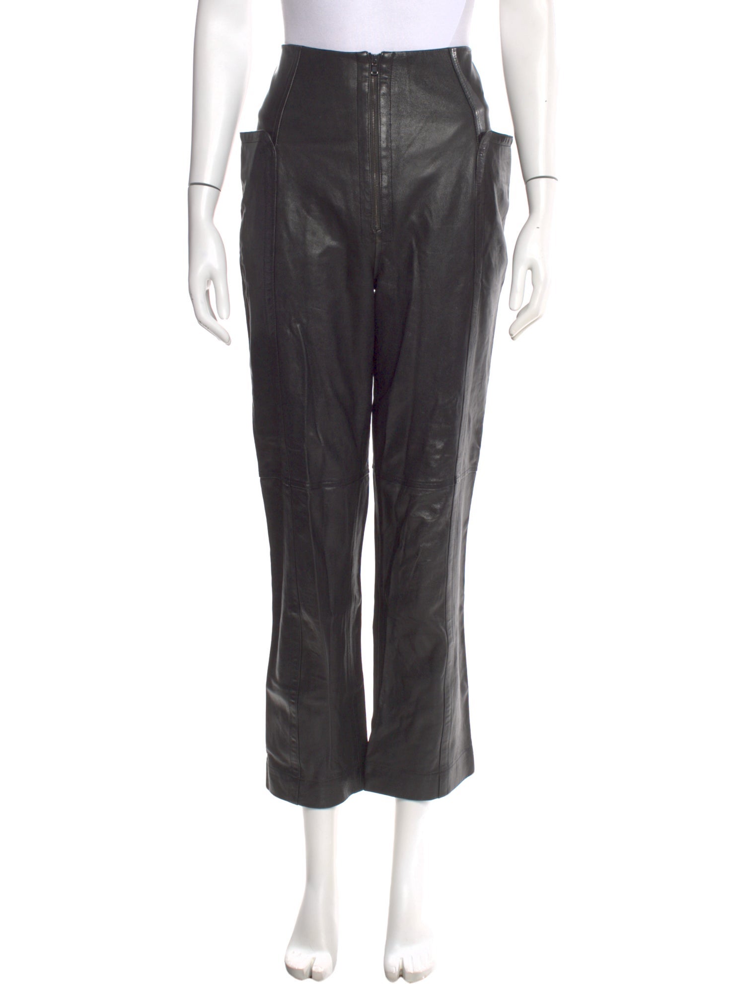 Tibi Eel Skin Straight Leg Pants