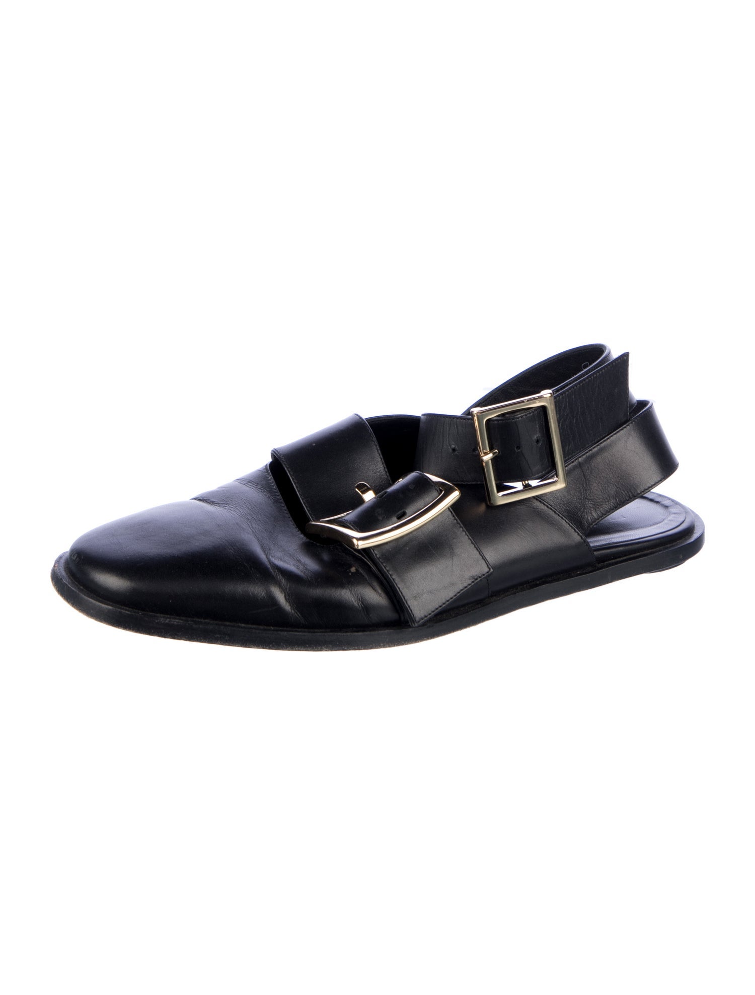 Tibi Leather Slingback Flats