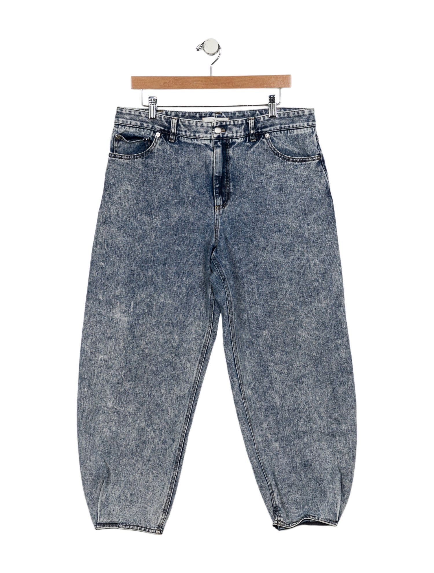 Tibi High-Rise Straight Leg Jeans