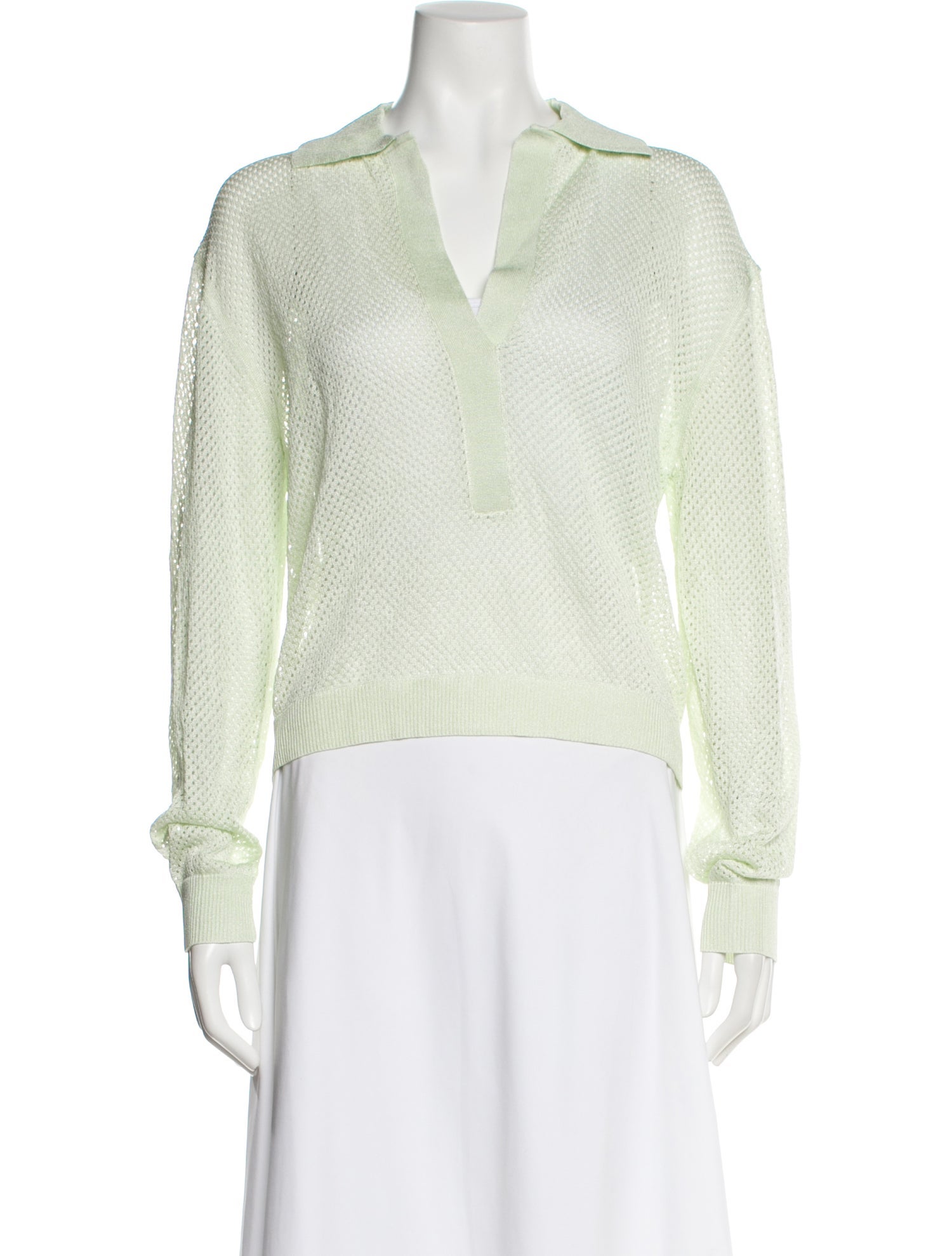 Tibi Long Sleeve Polo