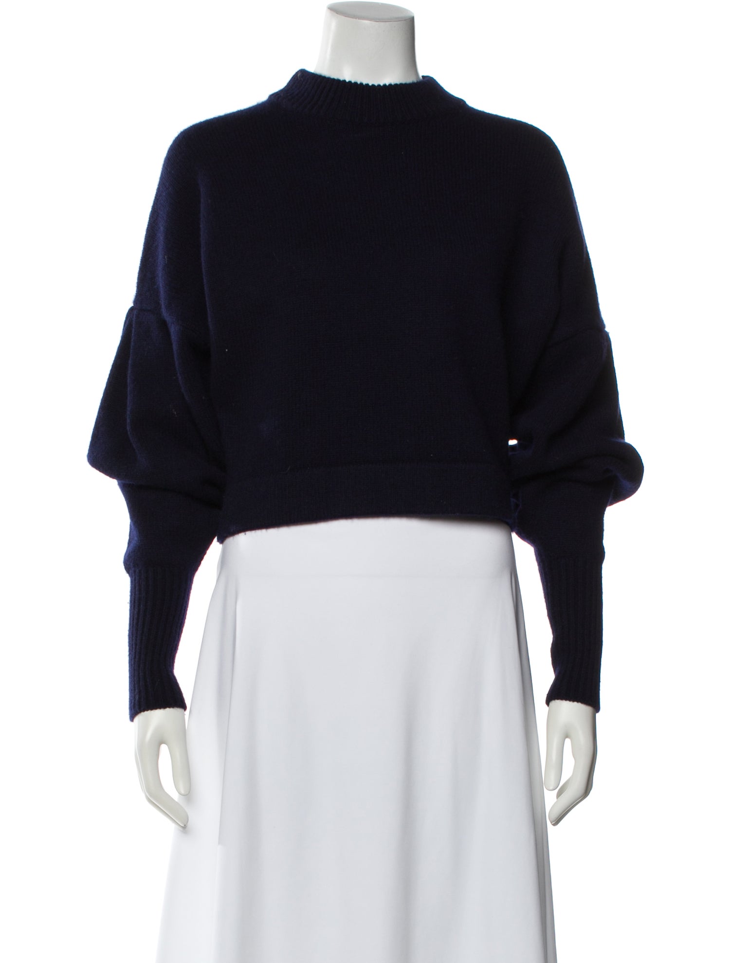 Tibi Cashmere Mock Neck Sweater