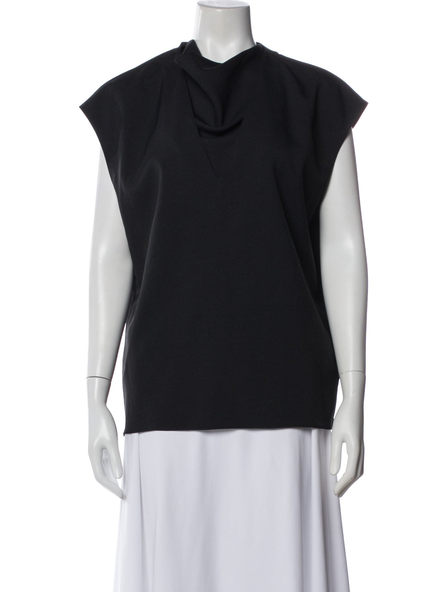 Tibi Cowl Neck Sleeveless Top