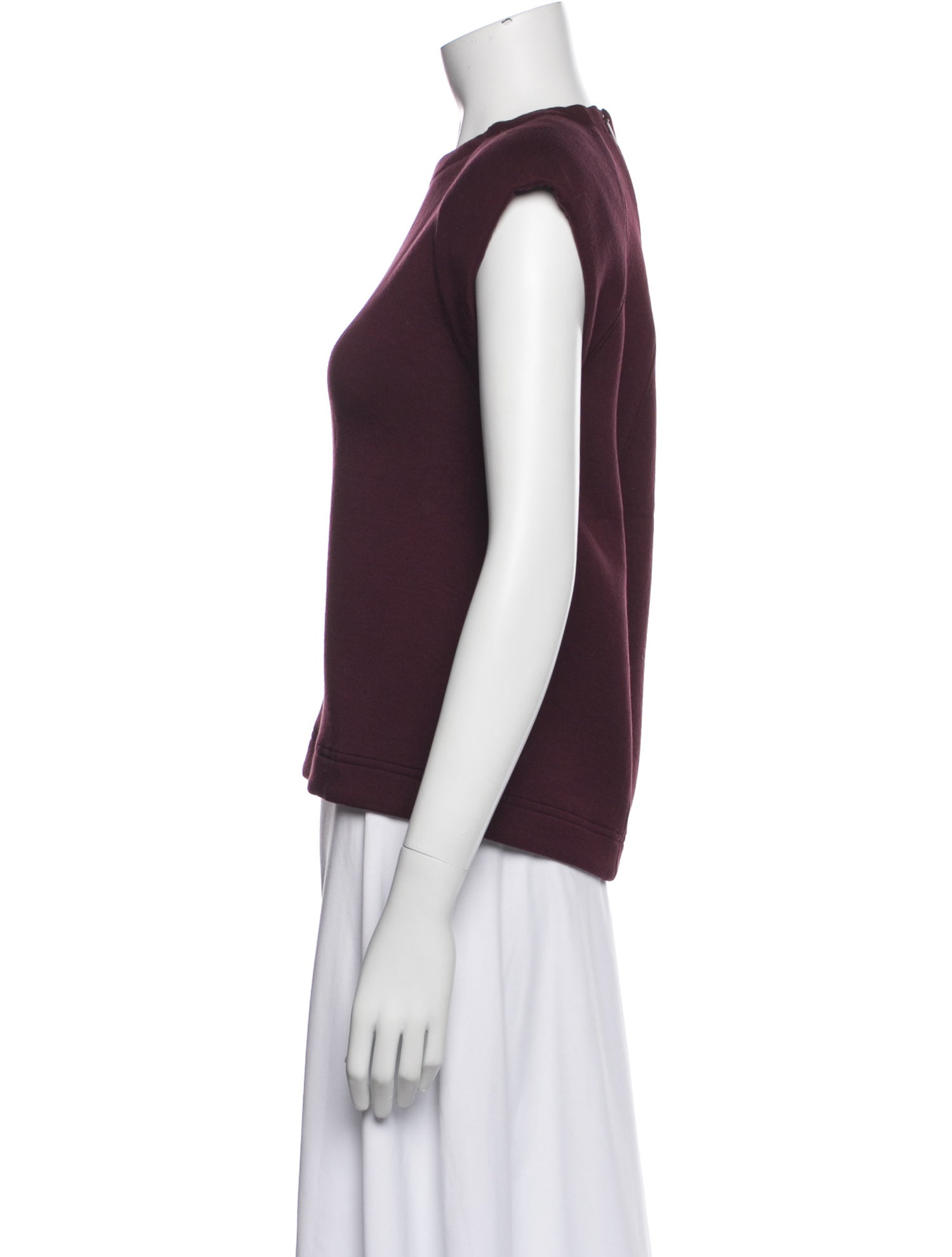 Tibi Crew Neck Sleeveless Crop Top