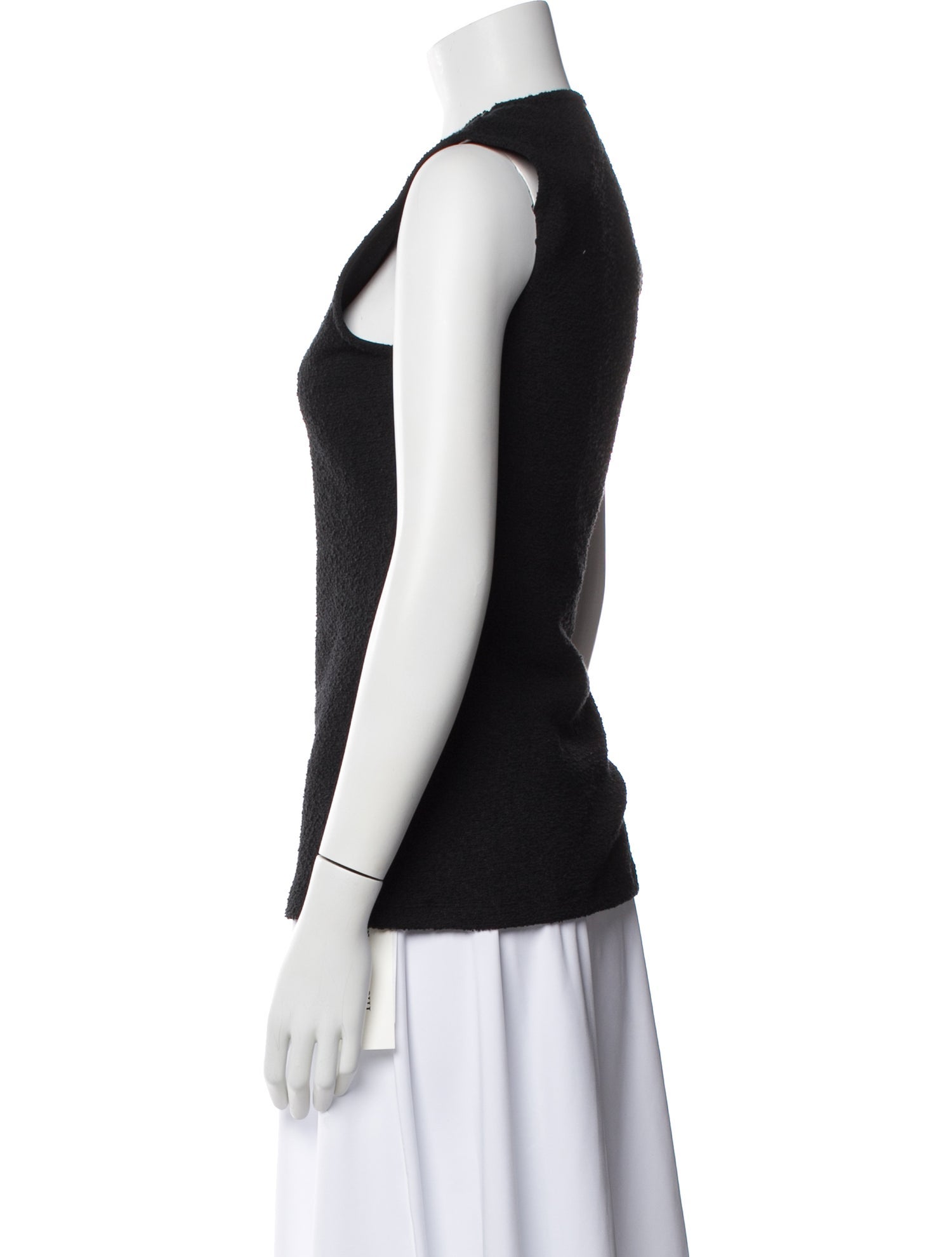 Tibi Crew Neck Sleeveless Top
