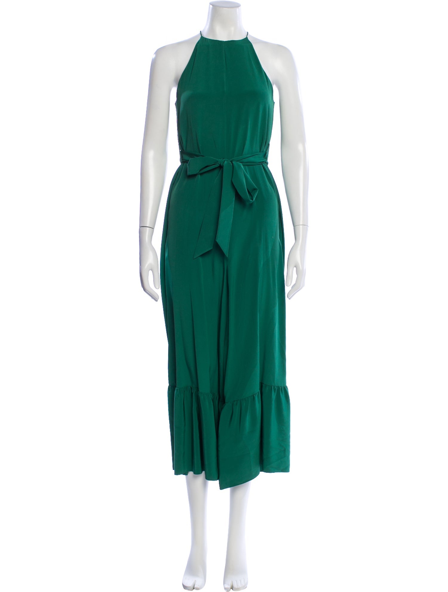 Tibi Silk Crew Neck Jumpsuit