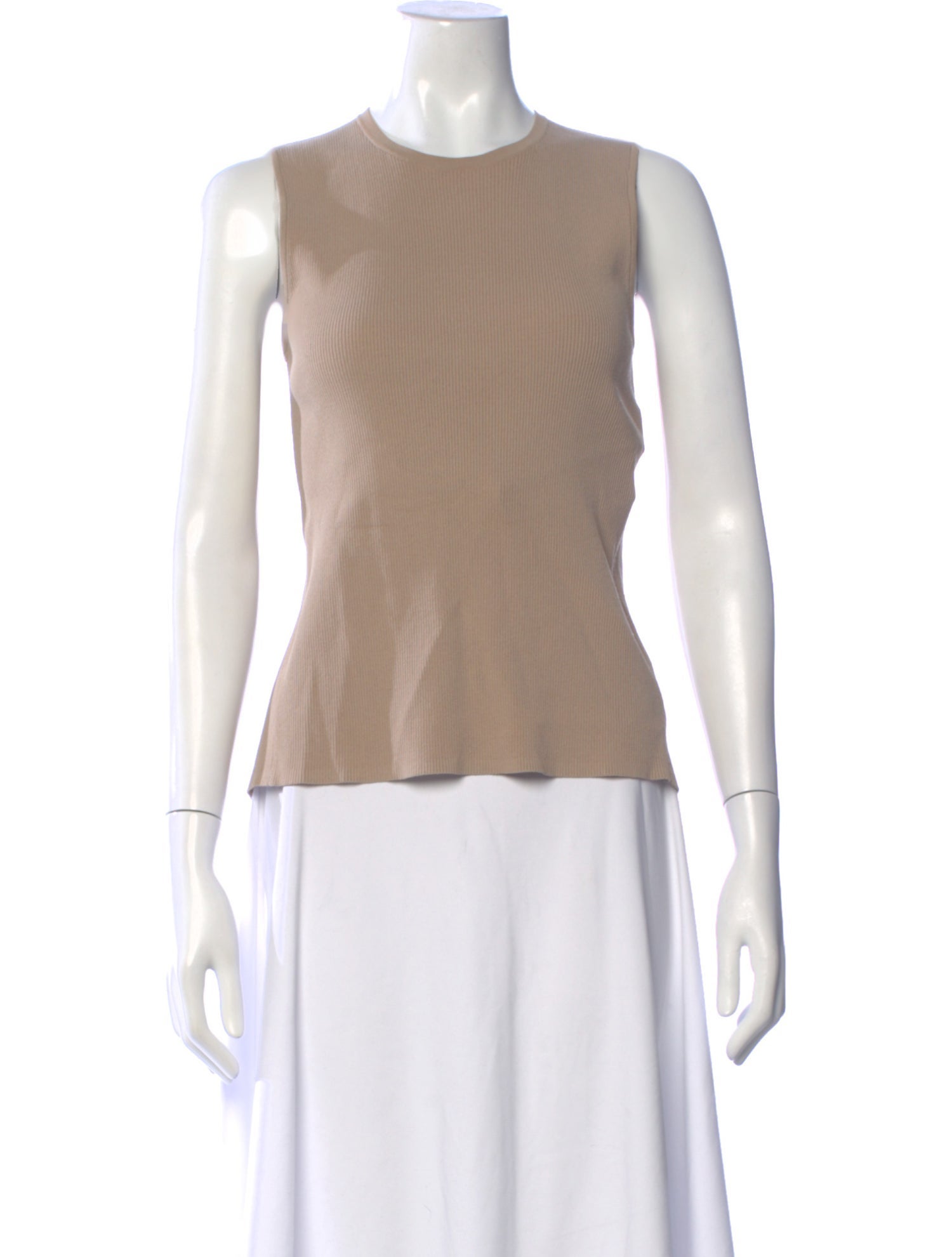 Tibi Crew Neck Sleeveless Top