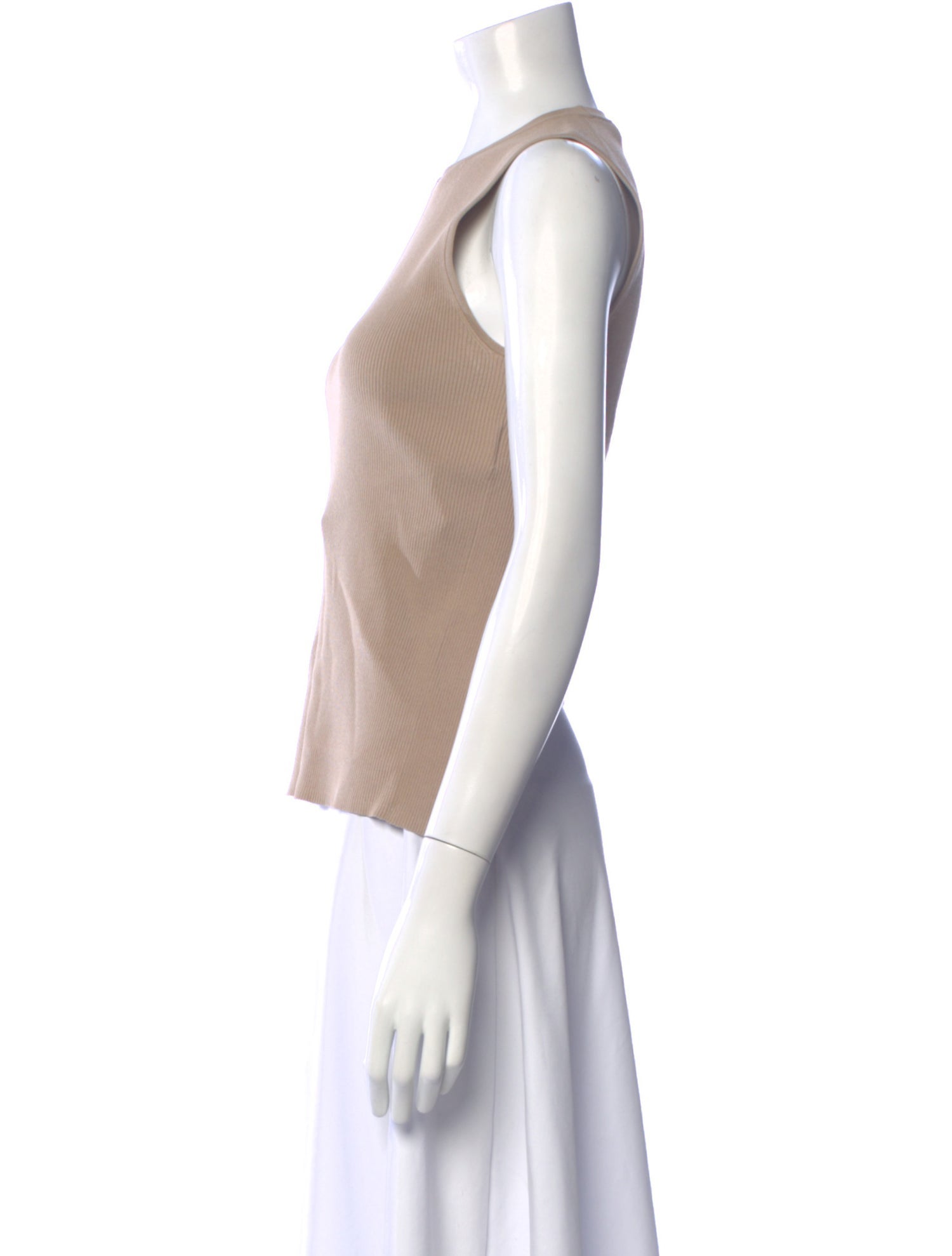 Tibi Crew Neck Sleeveless Top