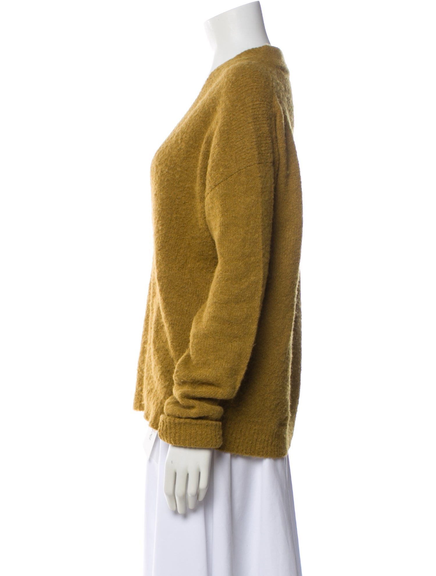 Tibi Alpaca V-Neck Sweater