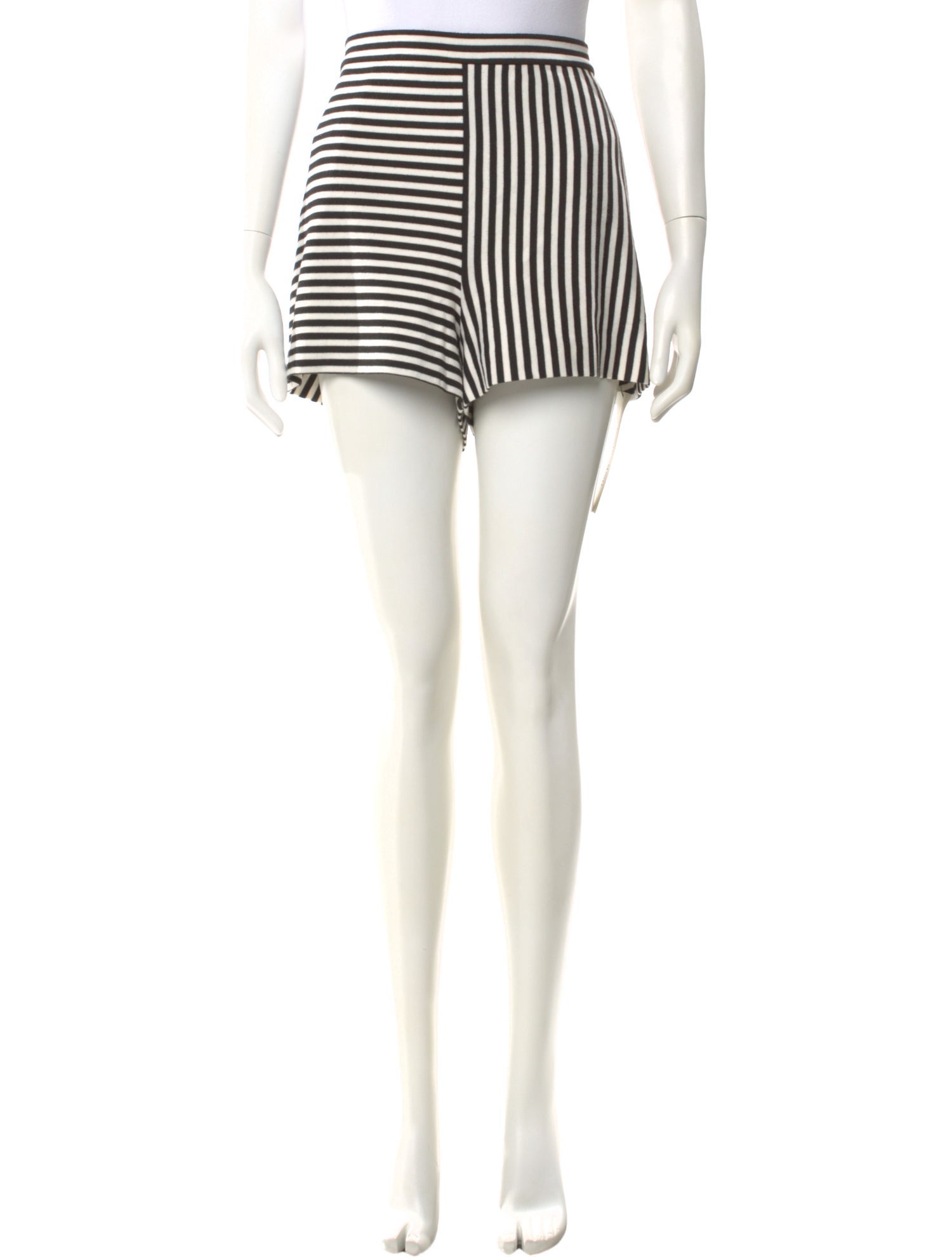 Tibi Striped Mini Shorts