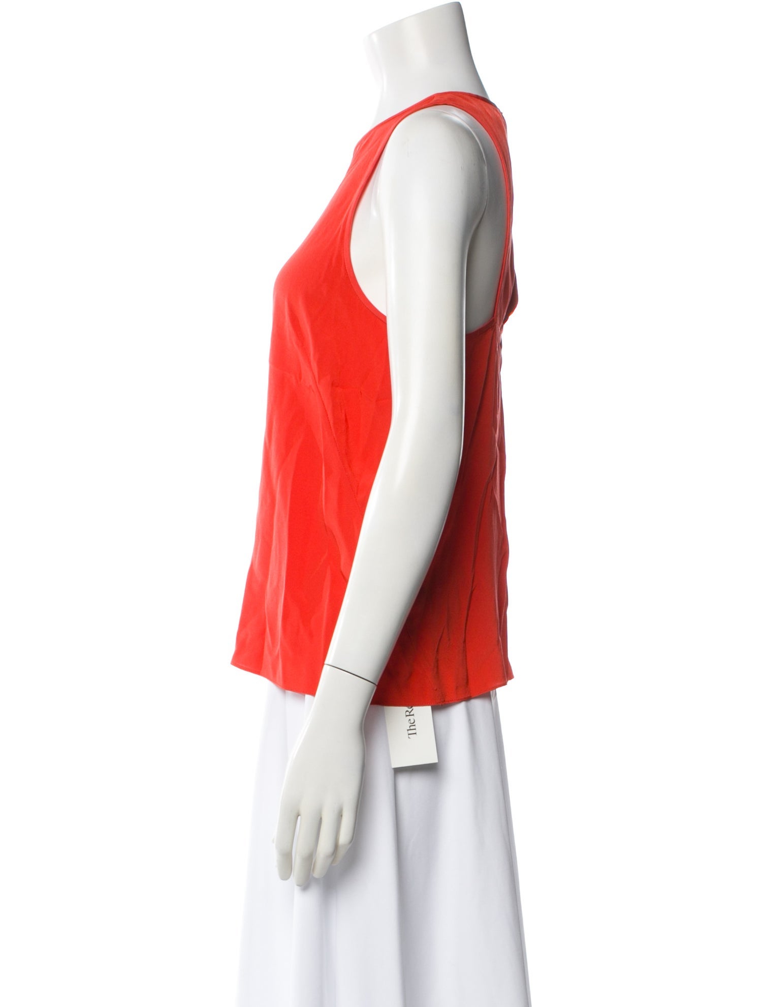 Tibi Silk Crew Neck Top
