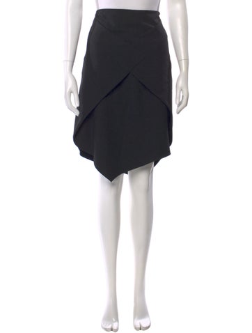 Pre-owned Tibi Pleated Accents Knee-length Skirt In Black