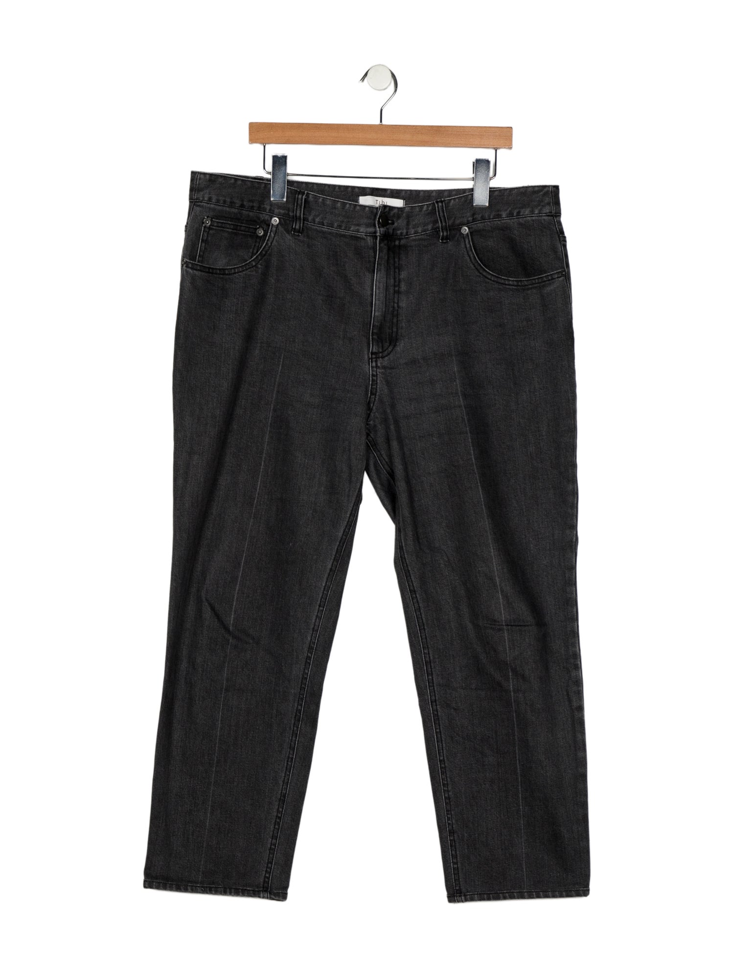 Tibi High-Rise Straight Leg Jeans