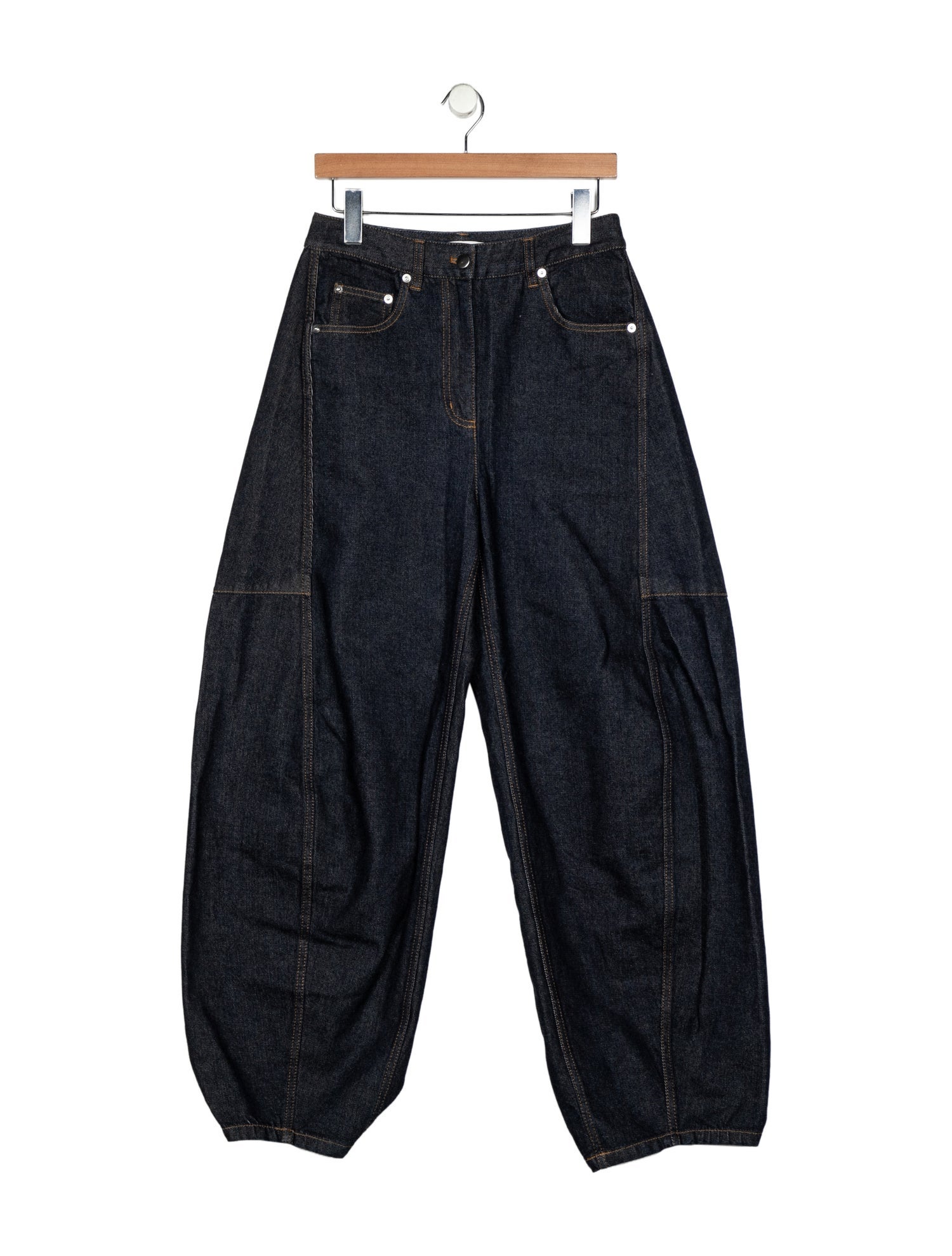 Tibi High-Rise Straight Leg Jeans