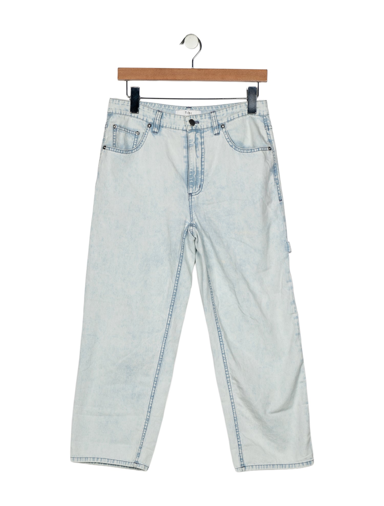 Tibi Mid-Rise Straight Leg Jeans