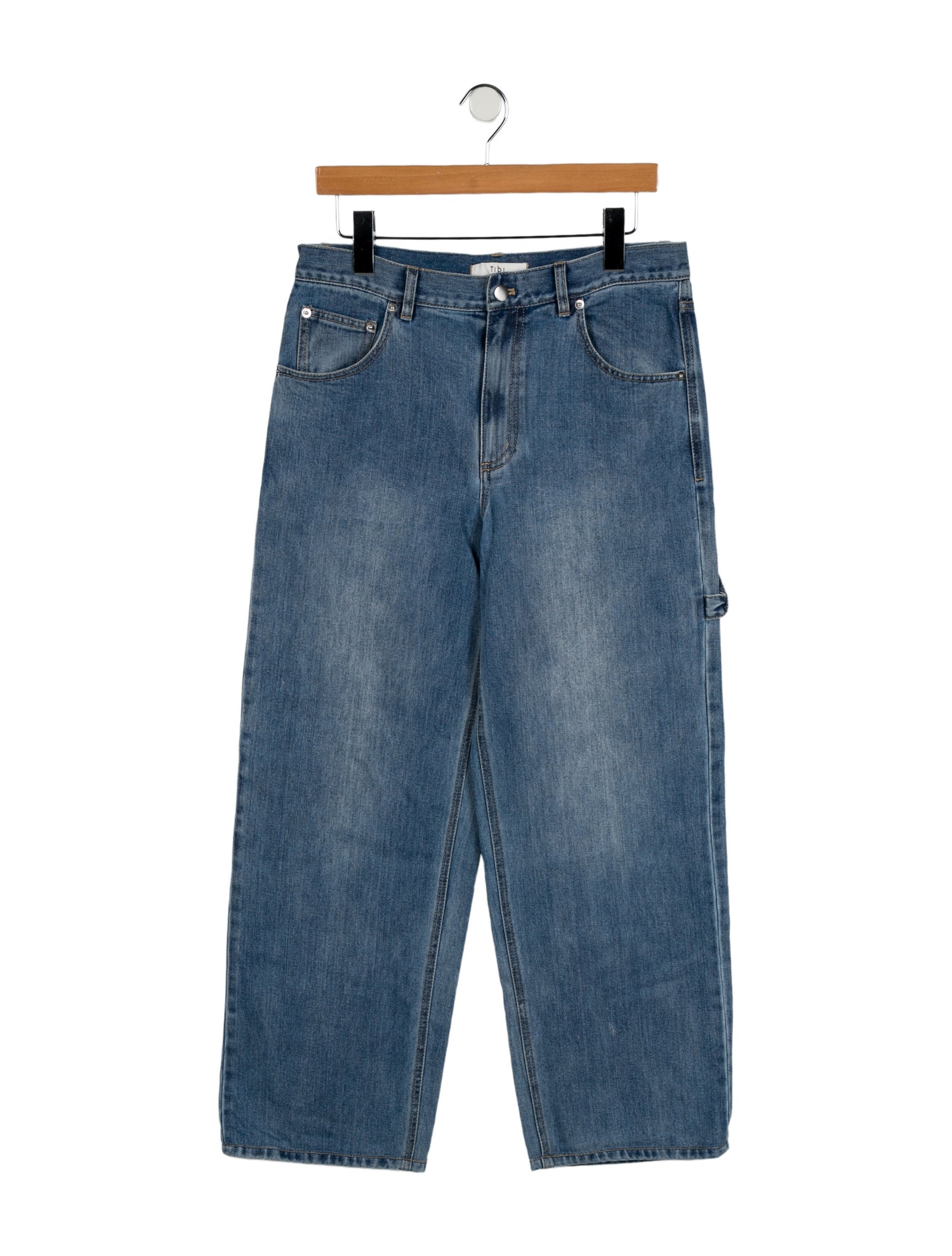 Tibi High-Rise Wide Leg Jeans
