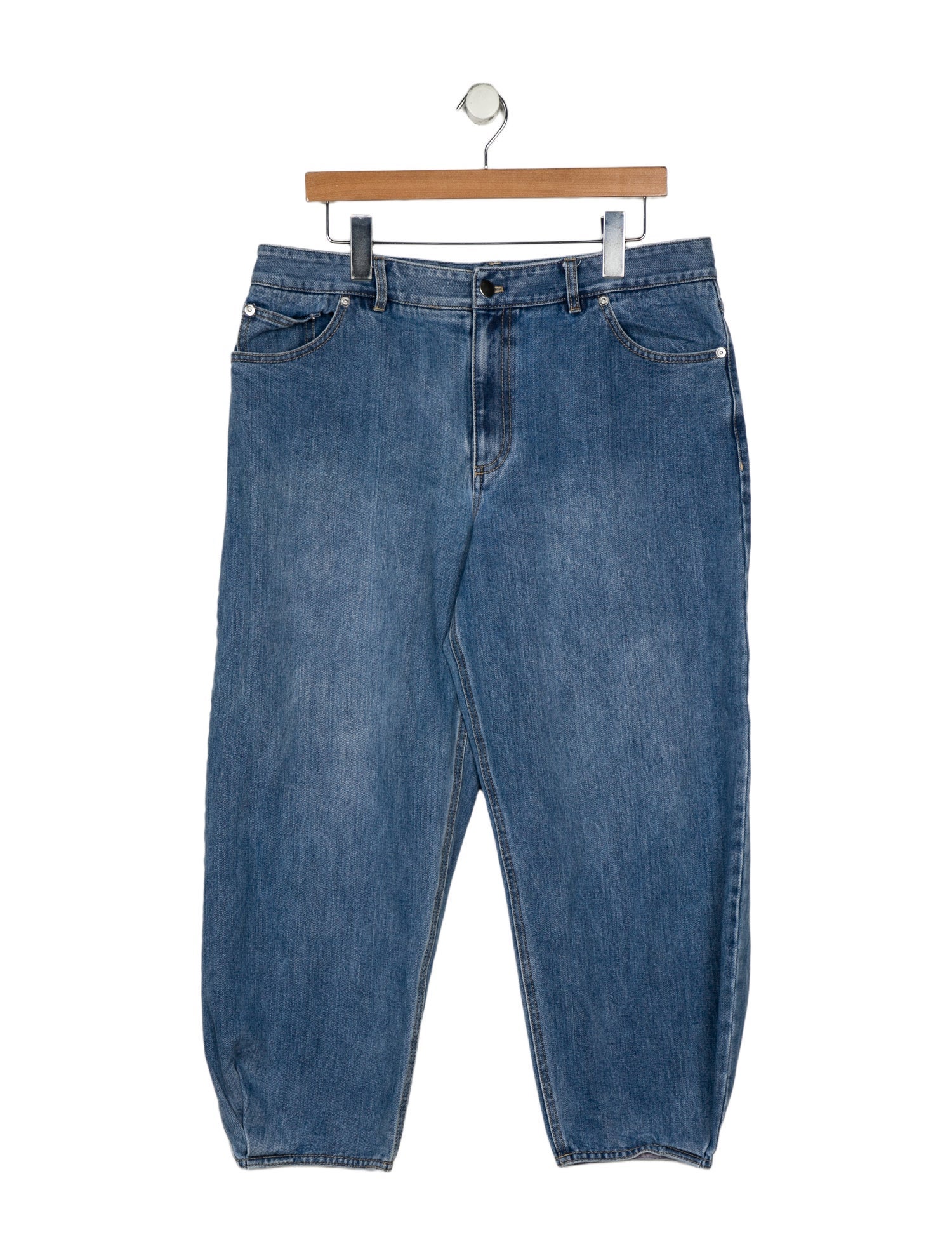 Tibi High-Rise Straight Leg Jeans