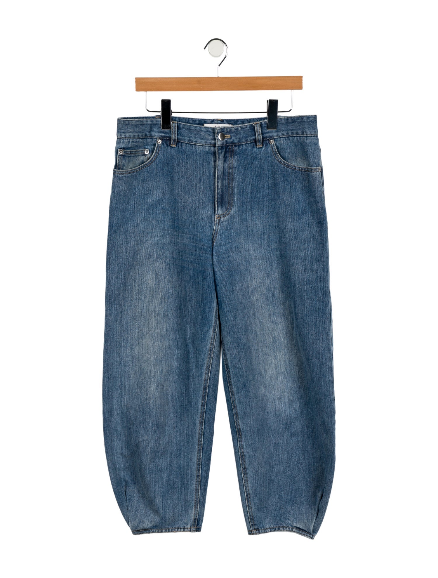 Tibi High-Rise Straight Leg Jeans